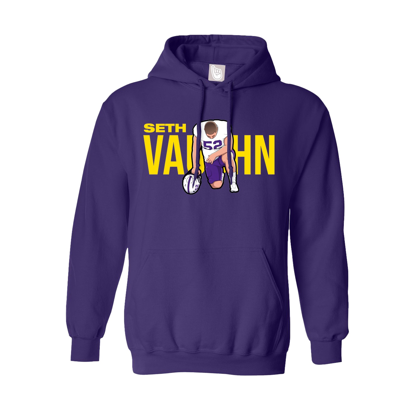 Hoodie — Player Name in Purple