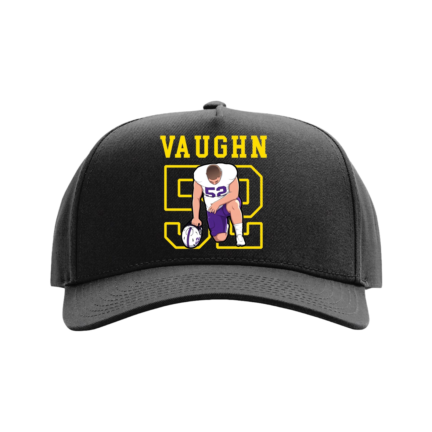 Full Fabric Five-Panel Champ Cap — Shirsey in Black