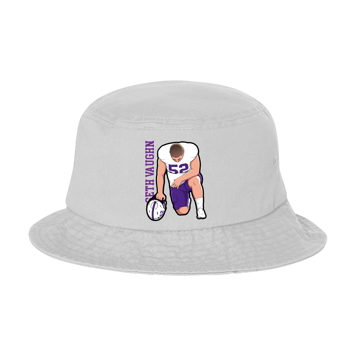 Bucket Cap — Name Vertical in White
