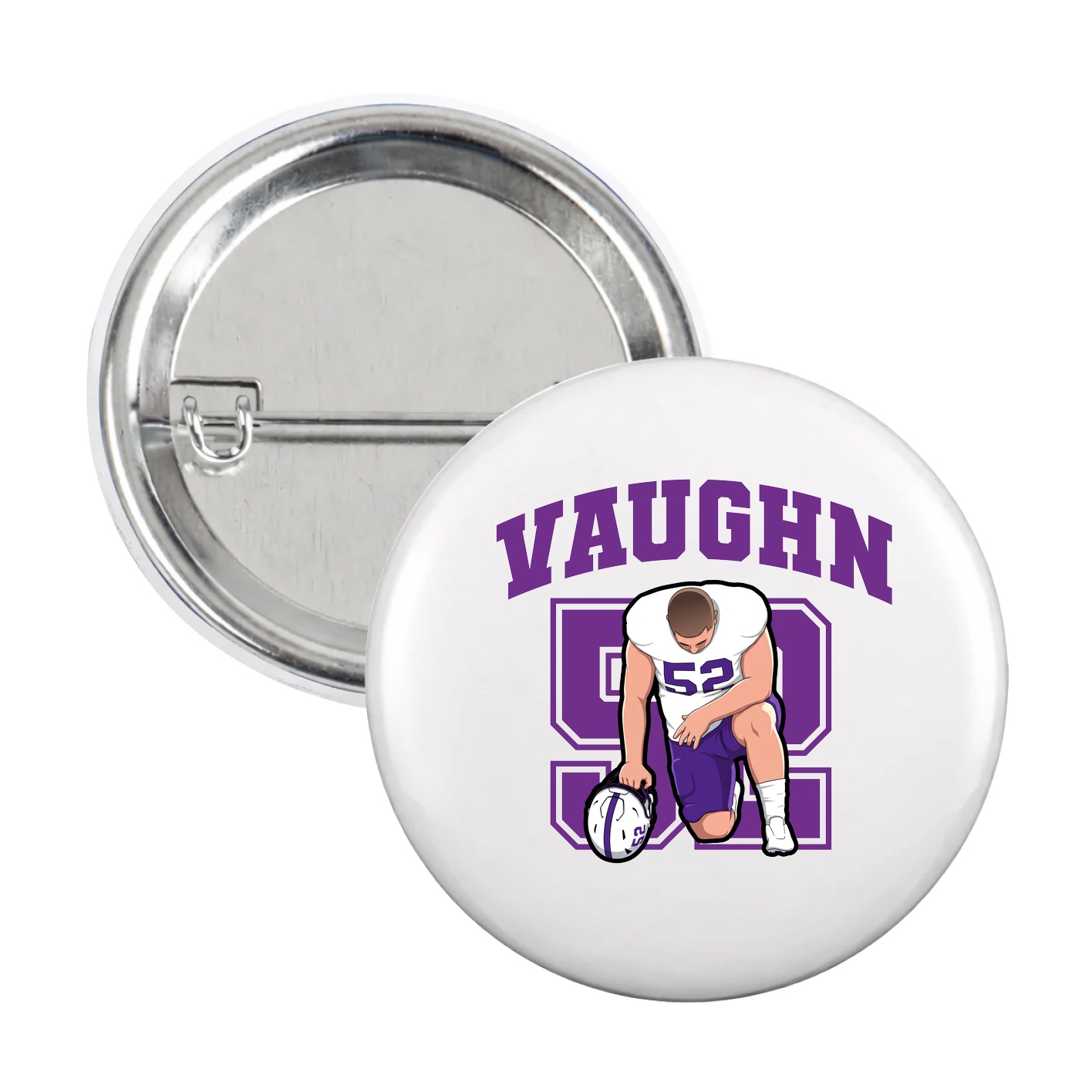 Game Day Button — Number in White
