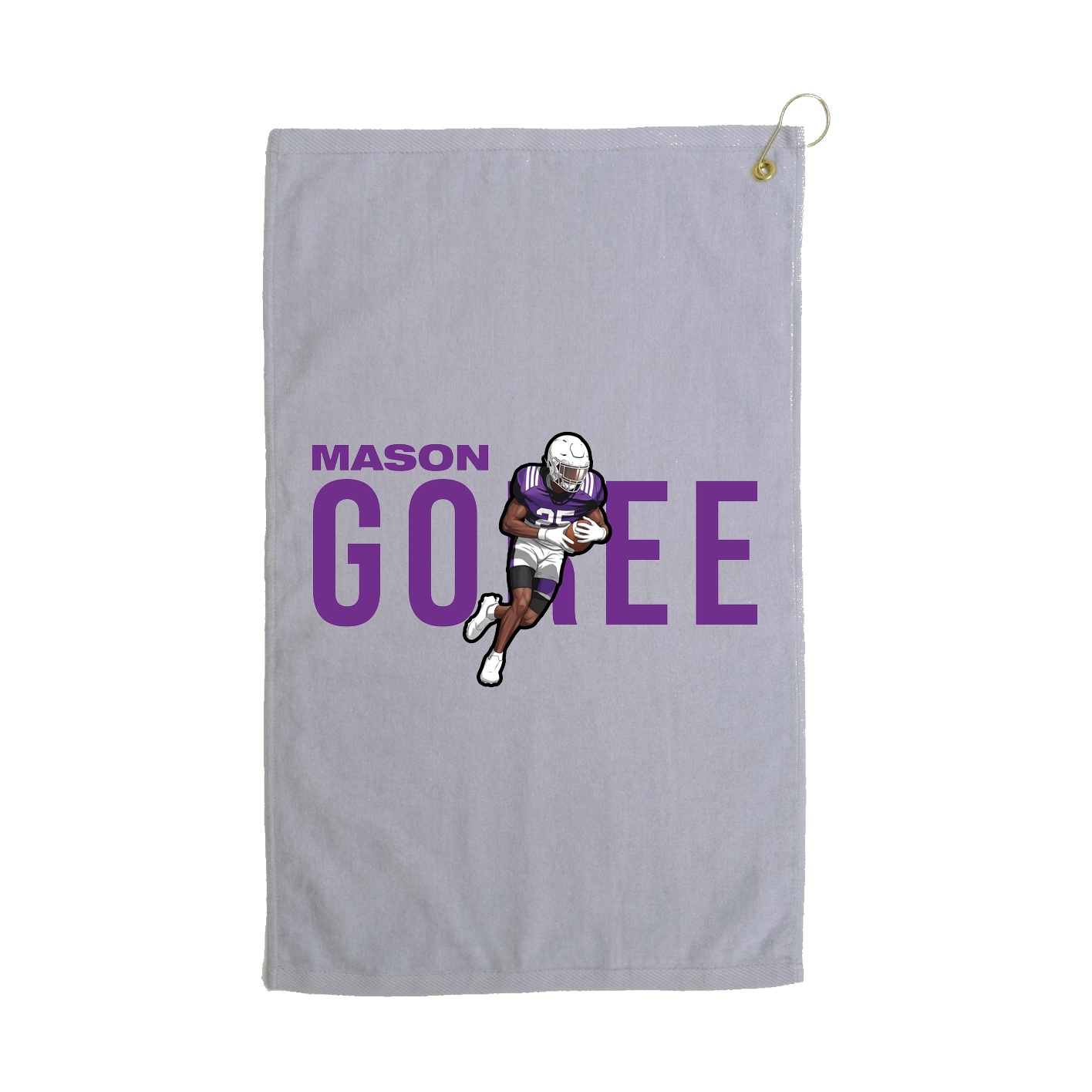 Golf Towel — Player Name in Grey