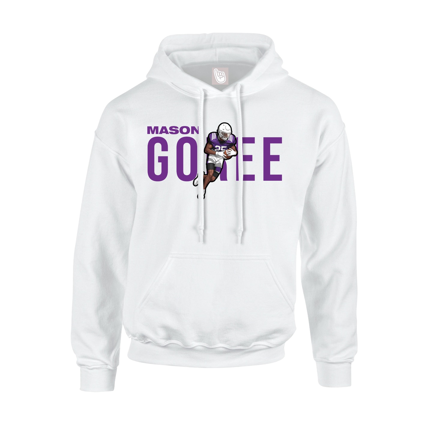 Youth Hoodie — Player Name in White