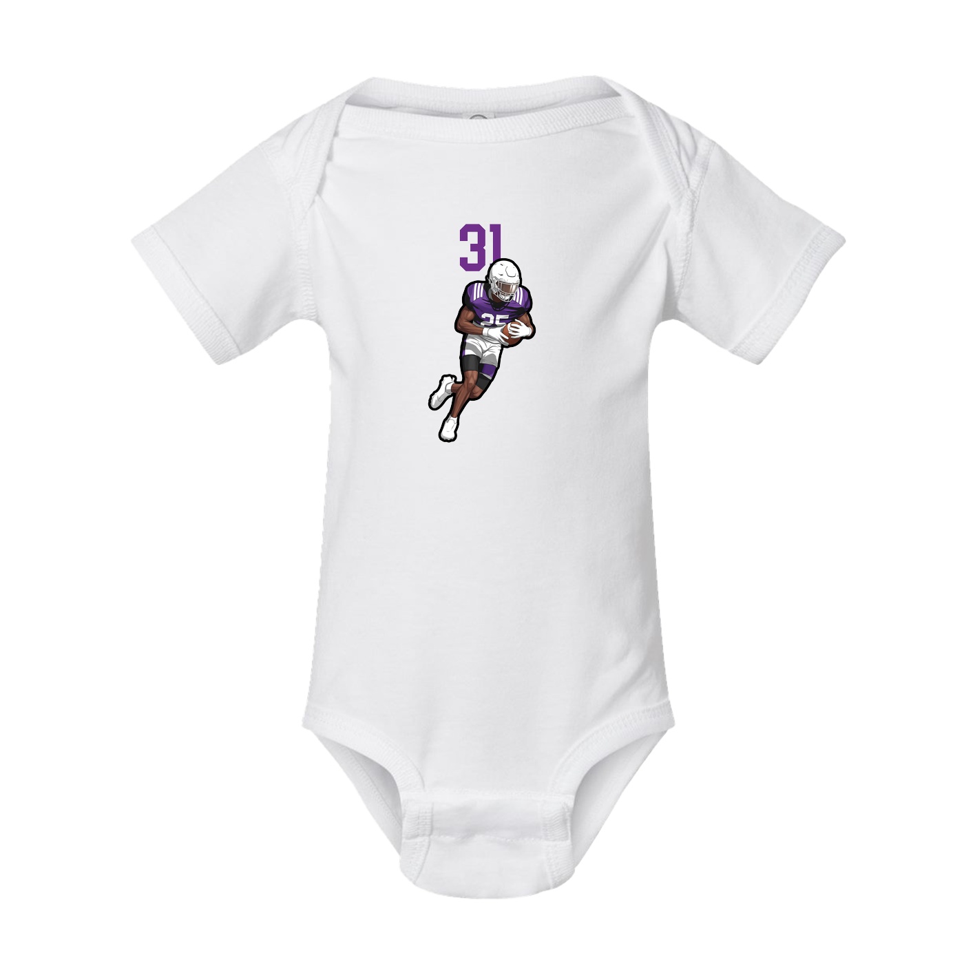 Baby Onesie — Number Top in White