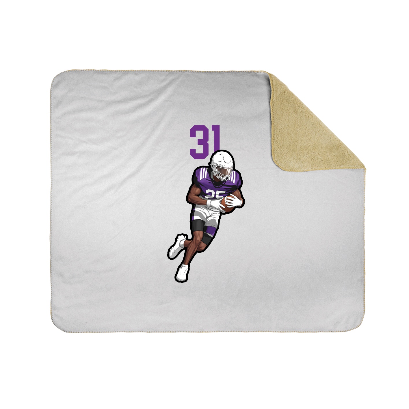 Throw Blanket — Number Top in White