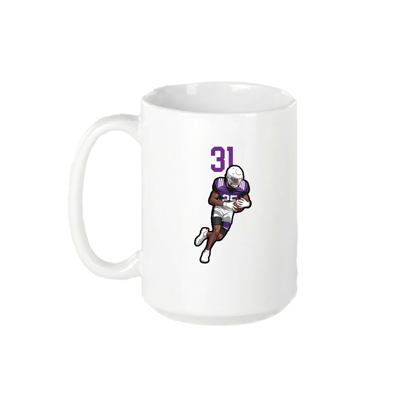 15oz Coffee Mug — Number Top in White