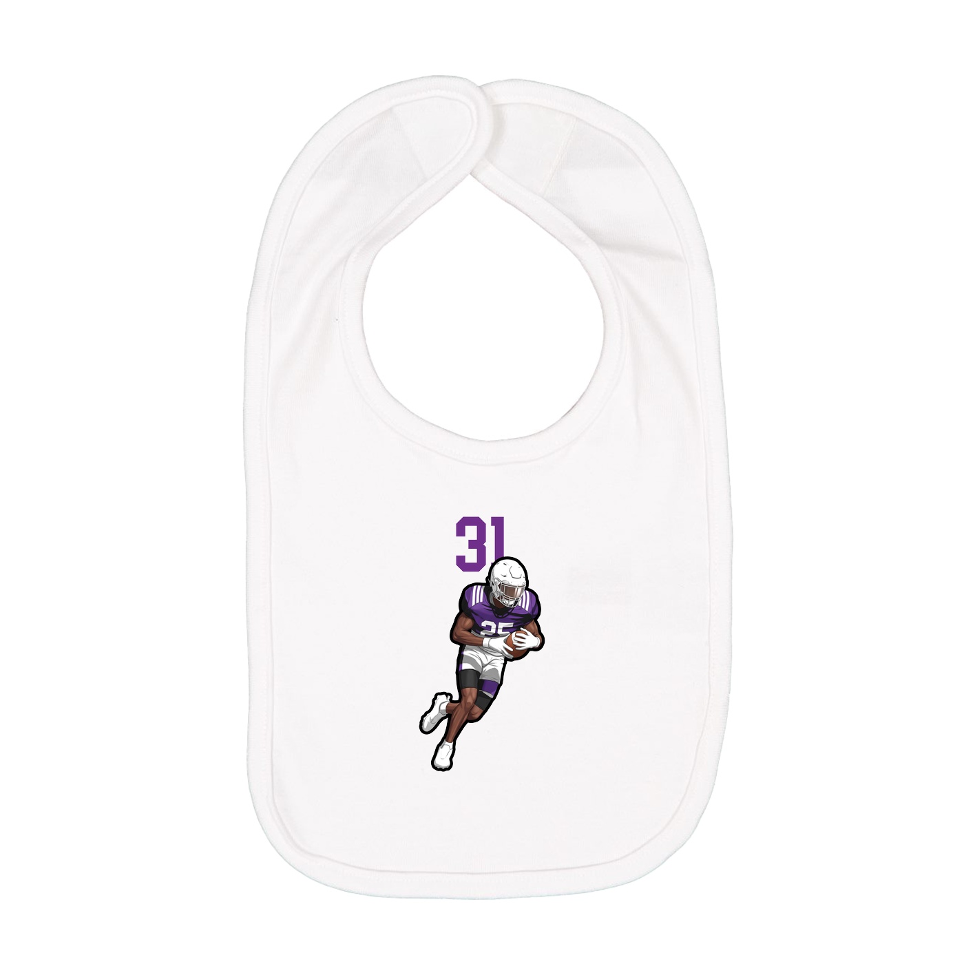 Infant Bib — Number Top in White