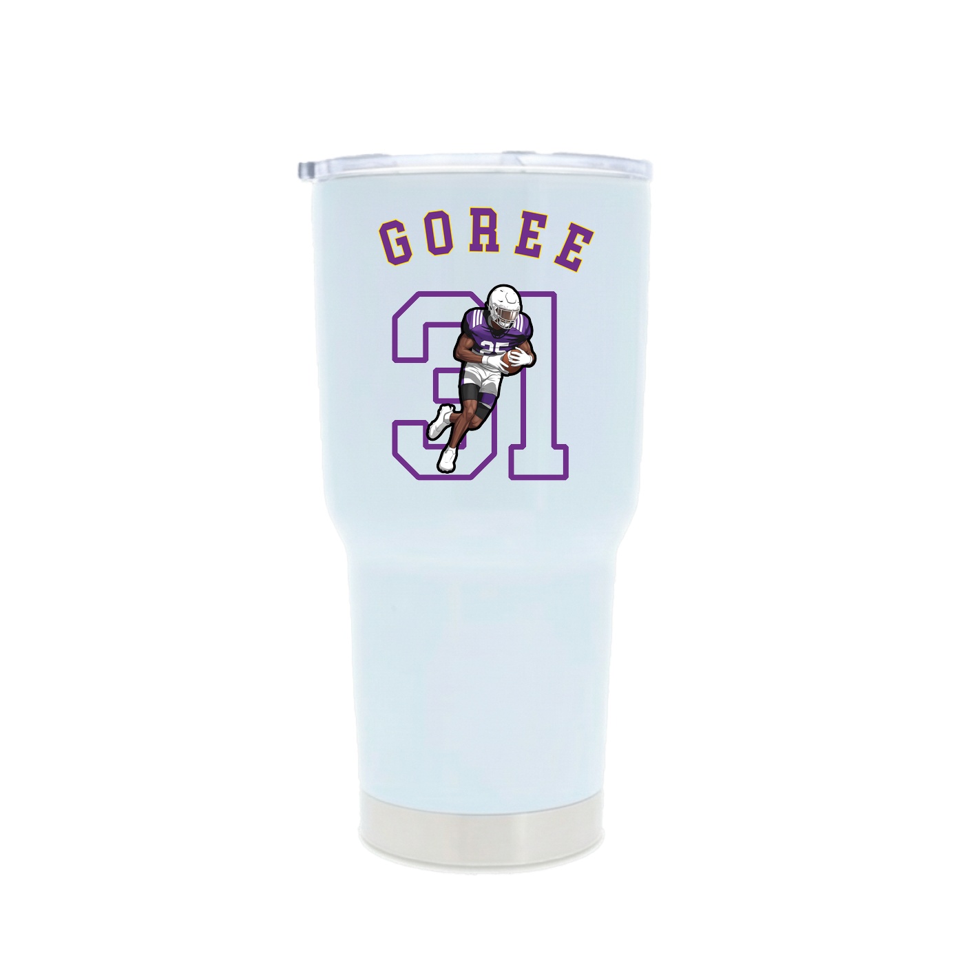 30oz Stainless Steel Tumbler — Shirsey Arch in White
