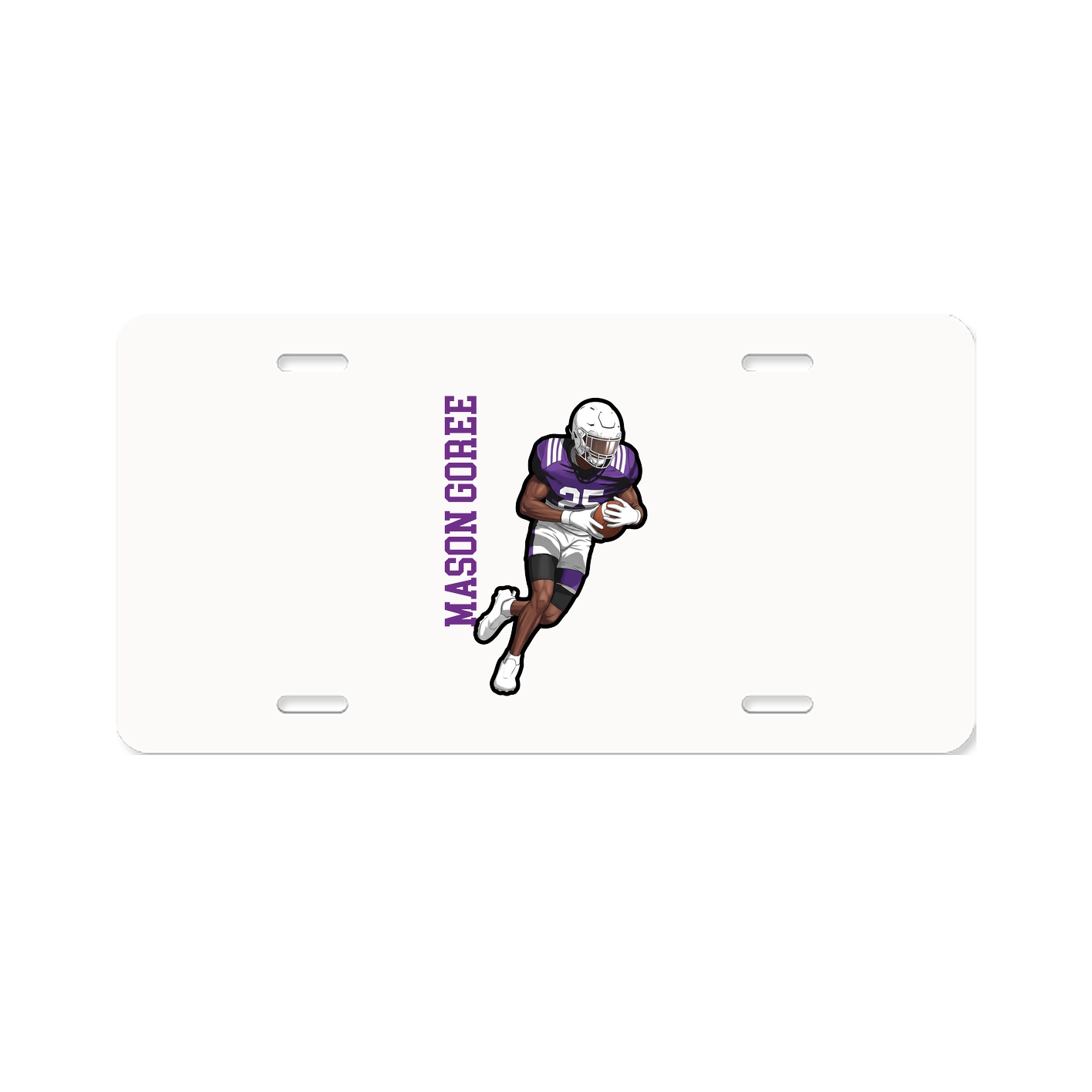 License Plate — Name Vertical in Classic