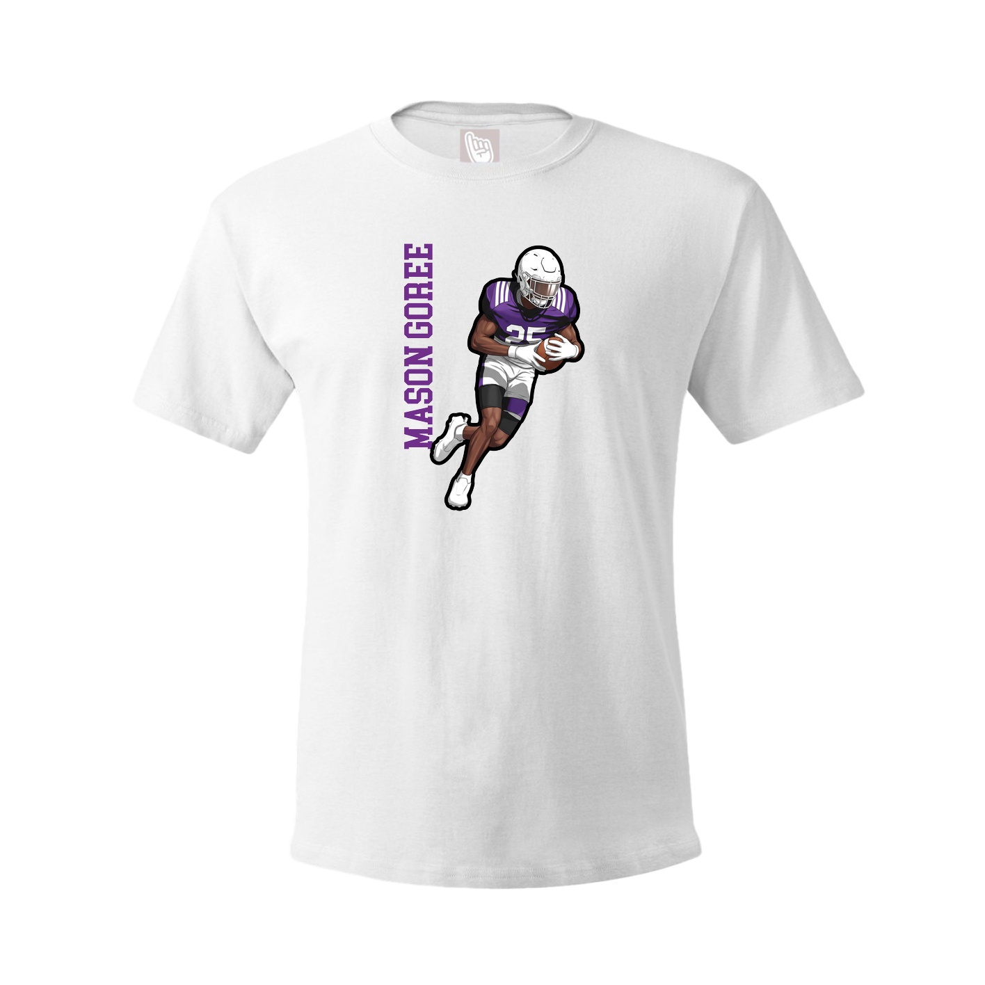 Tee — Name Vertical in White