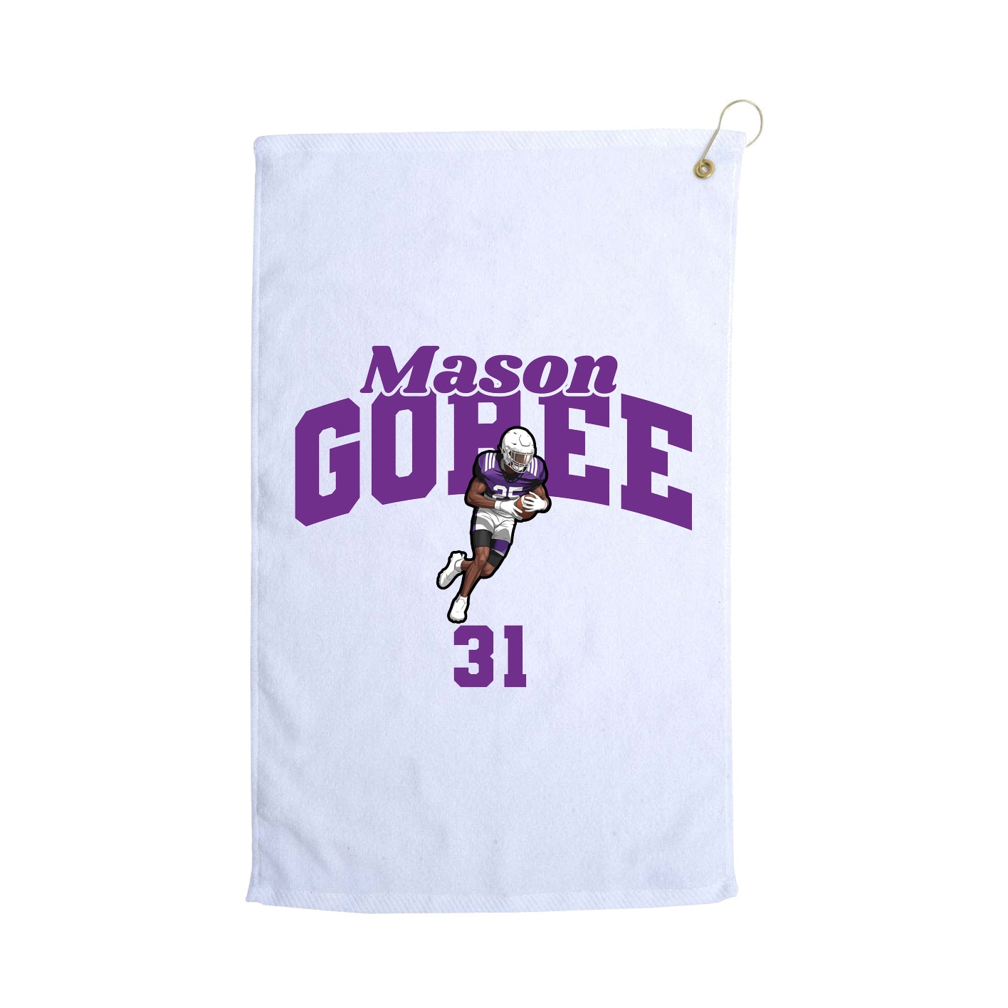 Golf Towel — Signature Arch in White