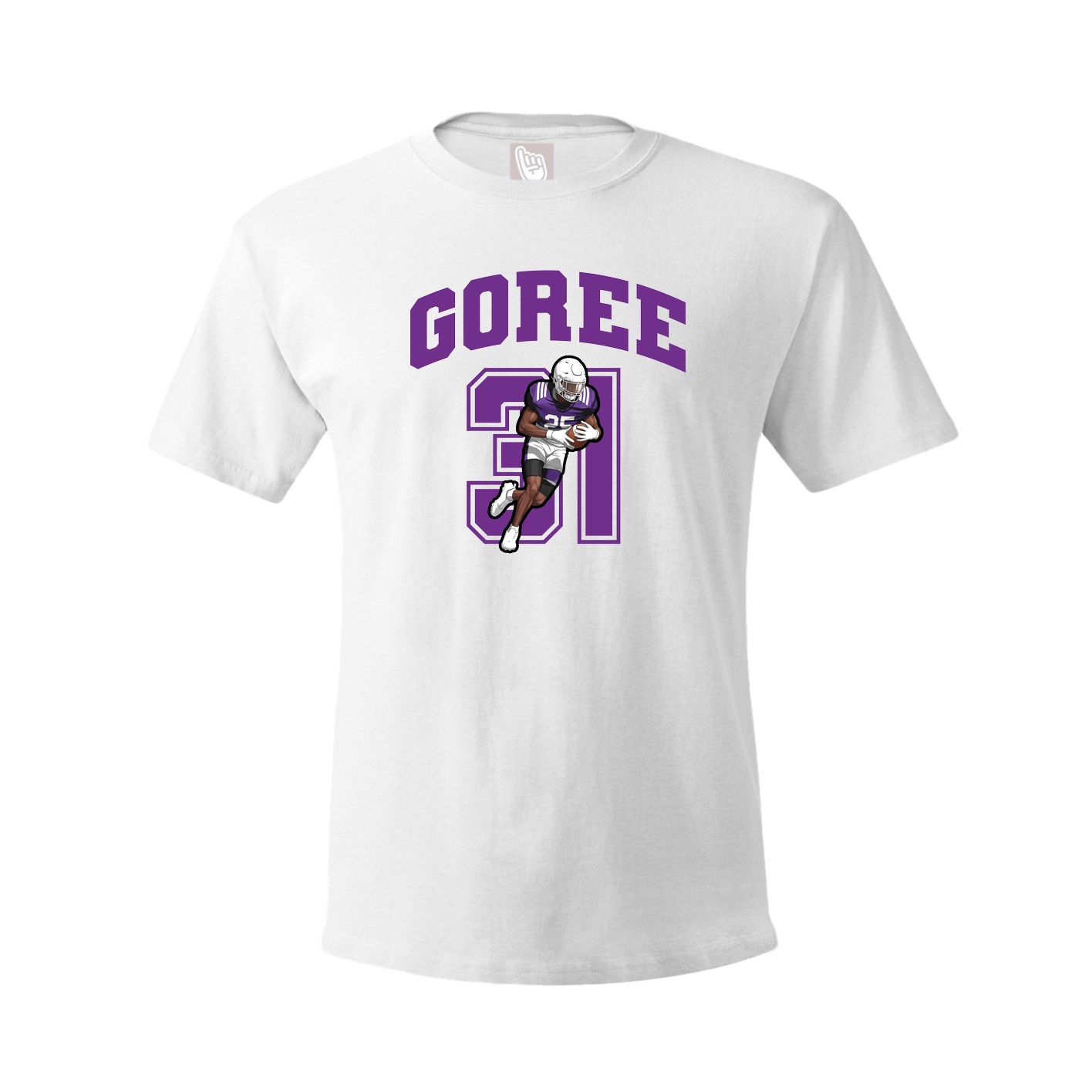 Youth Tee — Number in White
