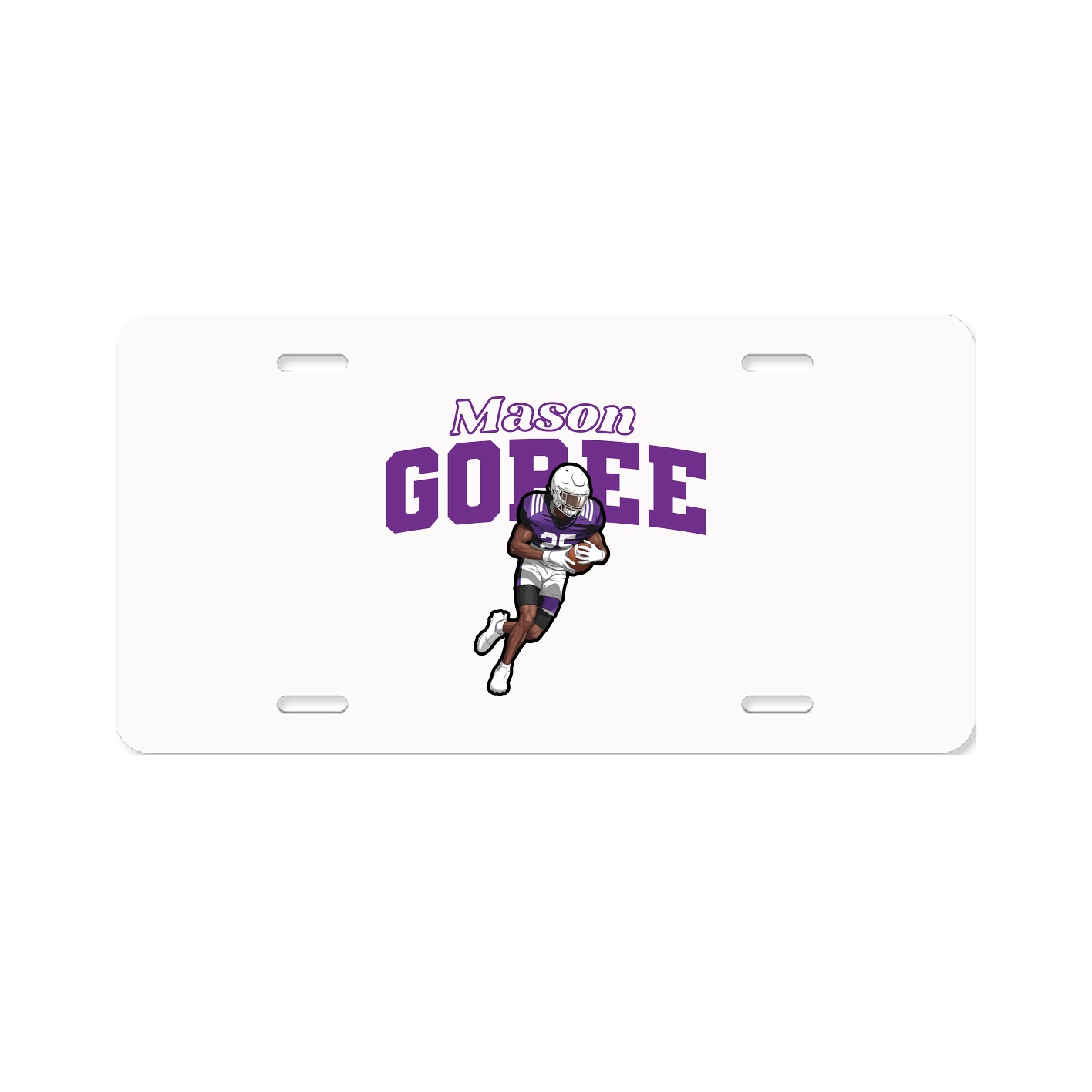 License Plate — Name Arch in Classic