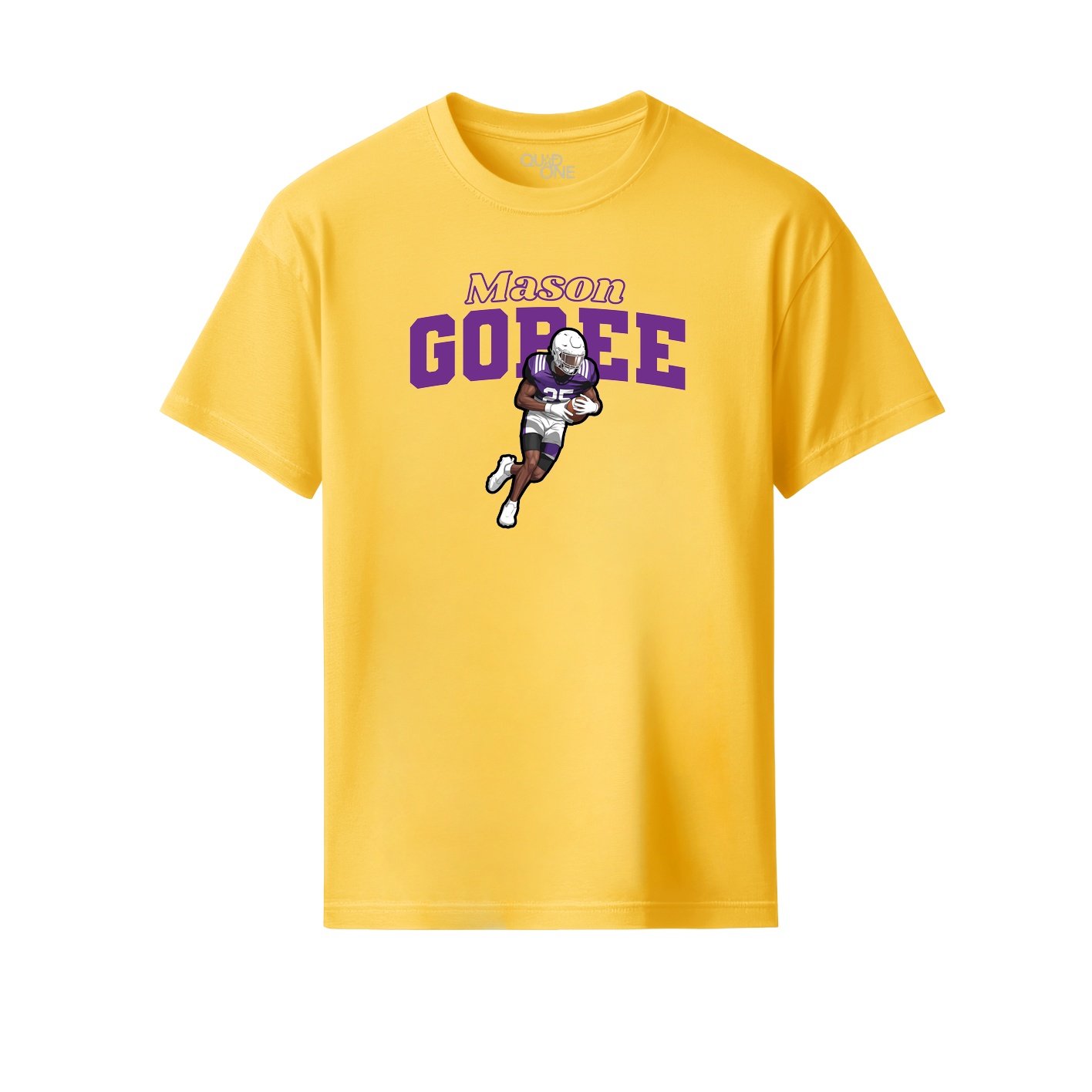 Youth Tee — Name Arch in Yellow