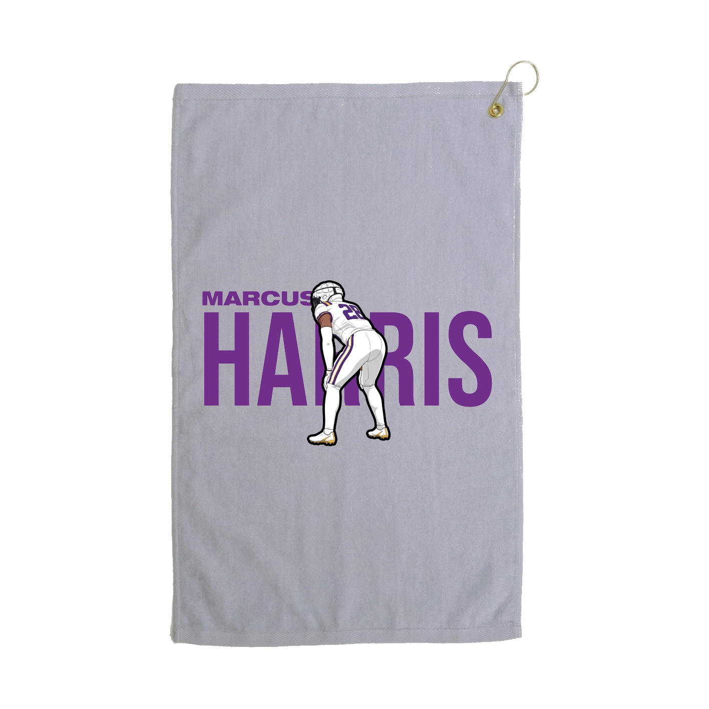 Golf Towel — Player Name in Grey