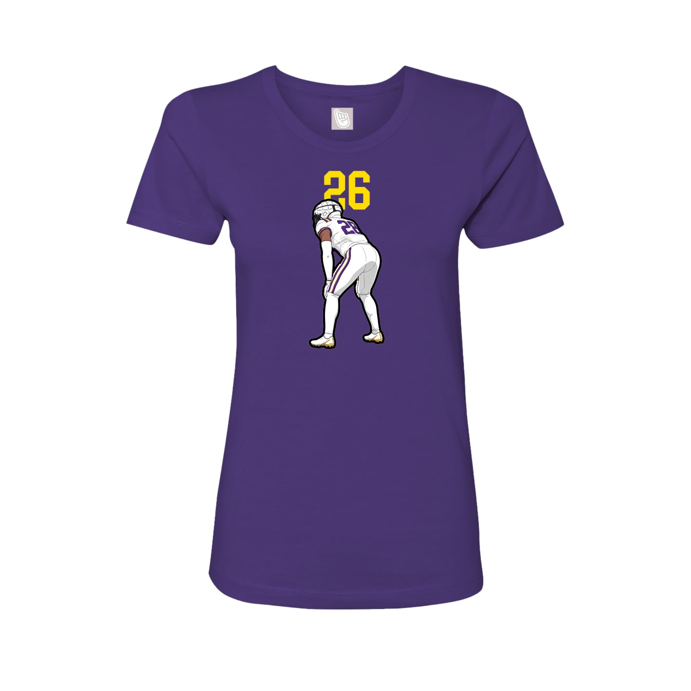 Fitted Women's Tee — Number Top in Purple