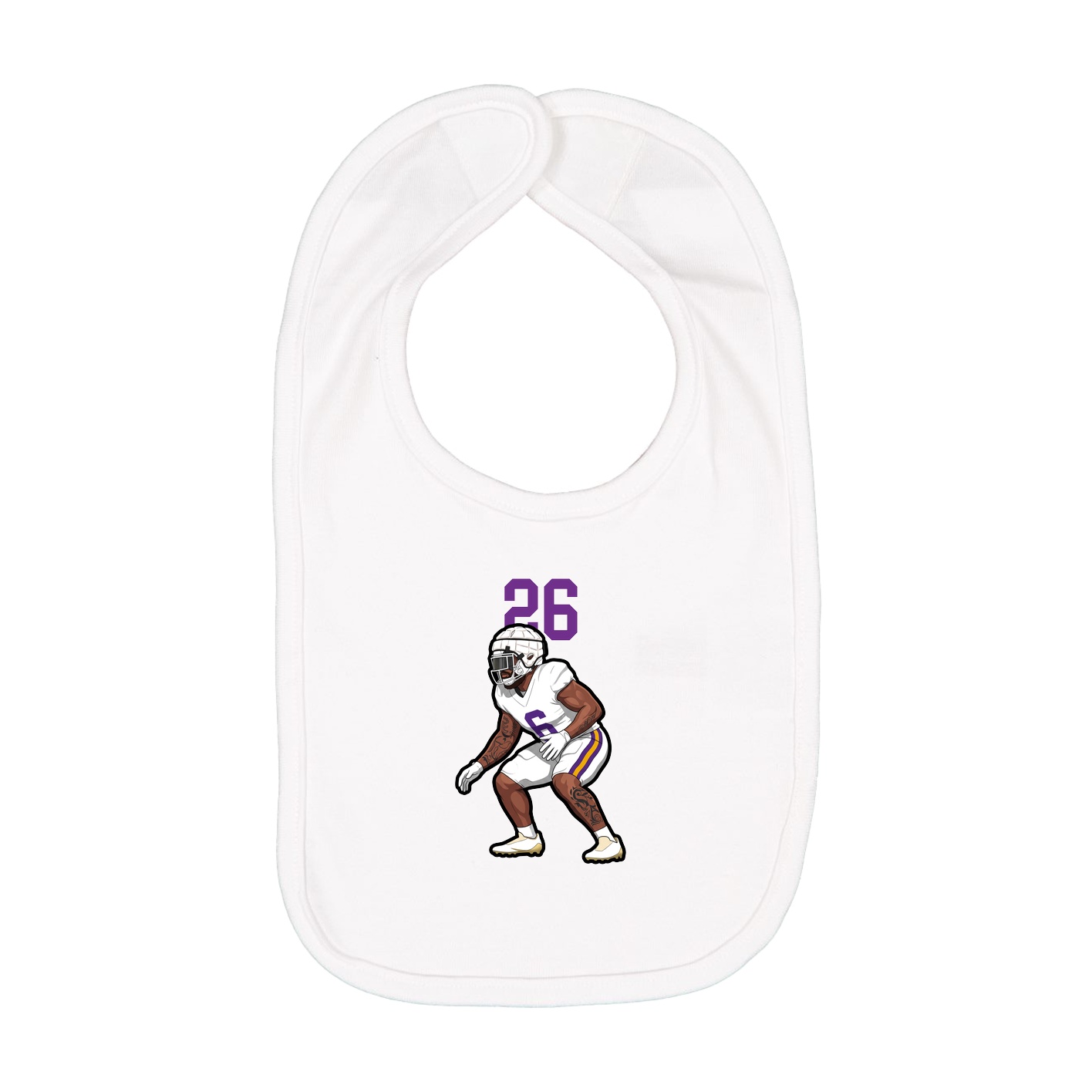 Infant Bib — Number Top in White