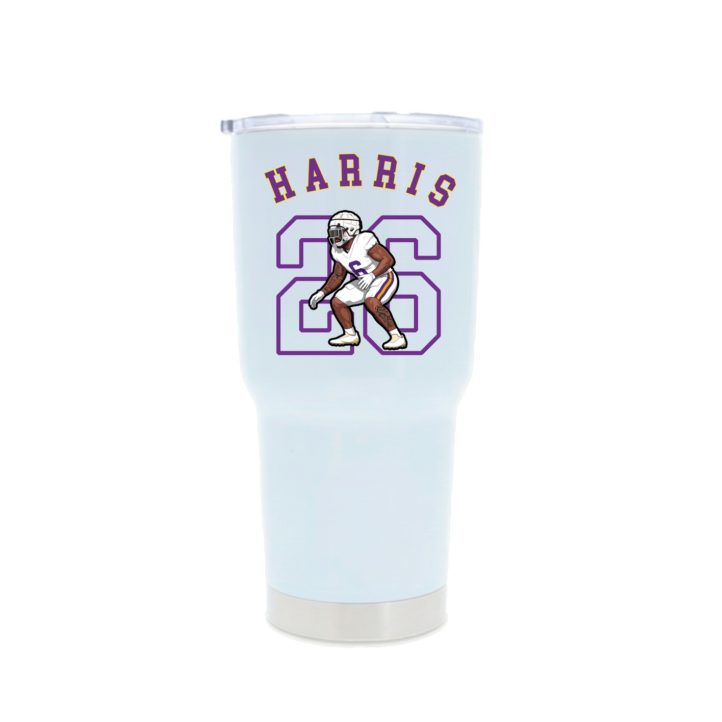 30oz Stainless Steel Tumbler — Shirsey Arch in White