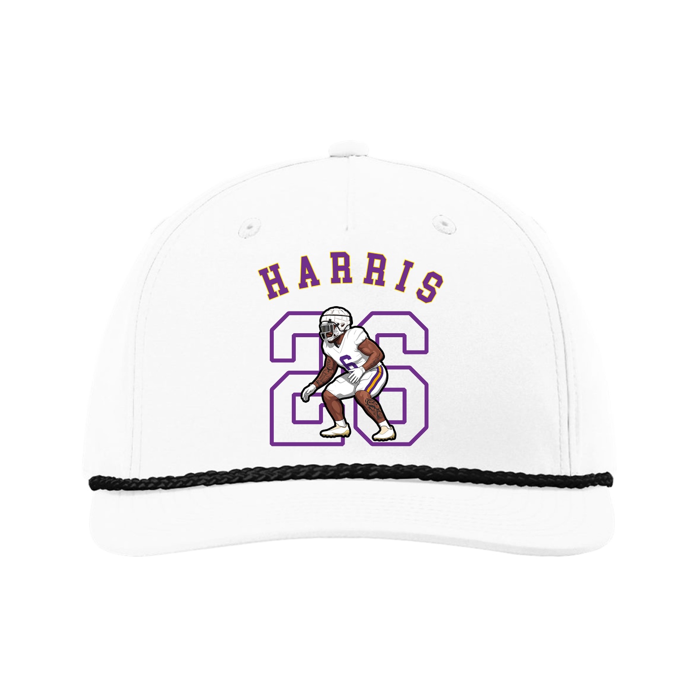 Five-Panel Classic Rope Cap — Shirsey Arch in White
