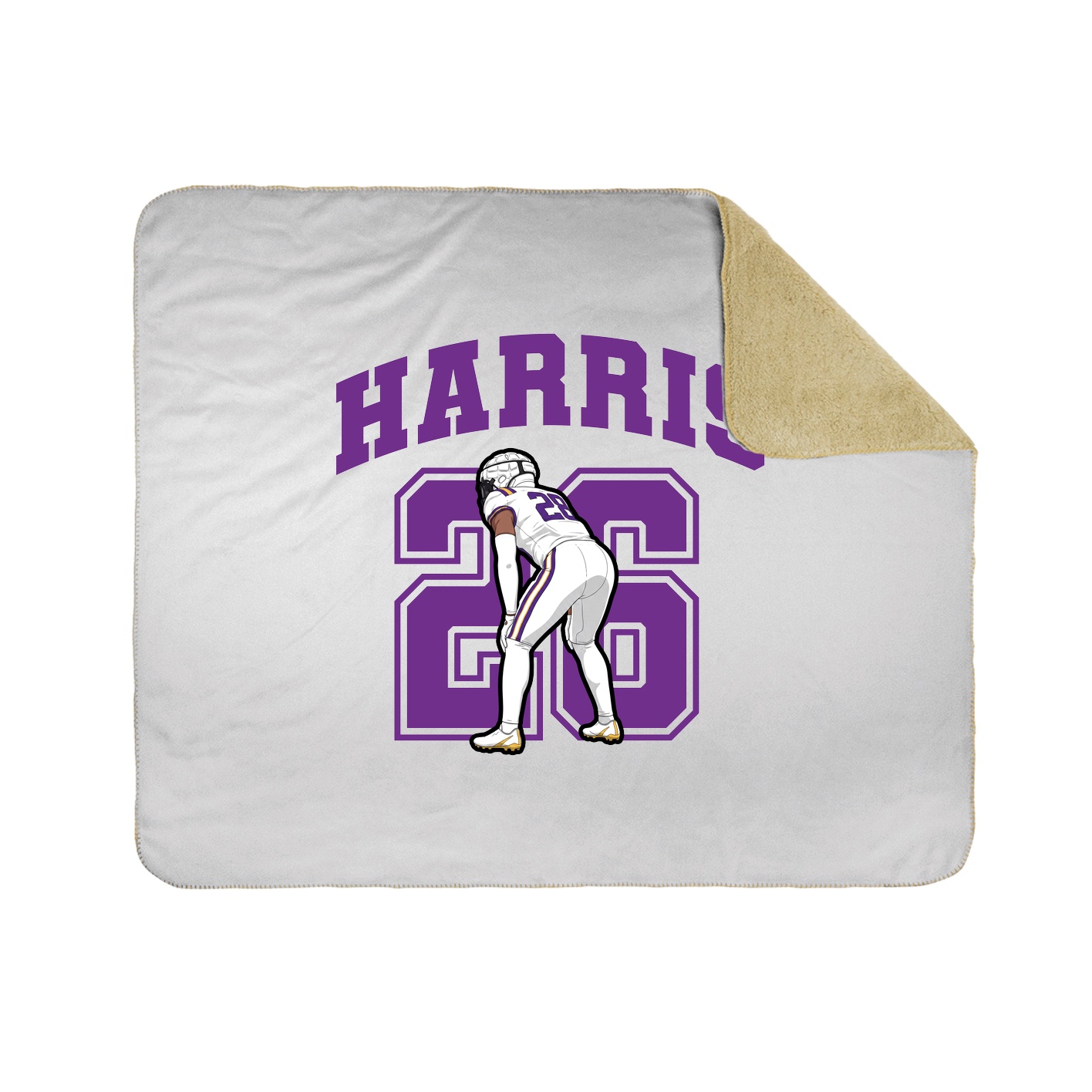 Throw Blanket — Number in White