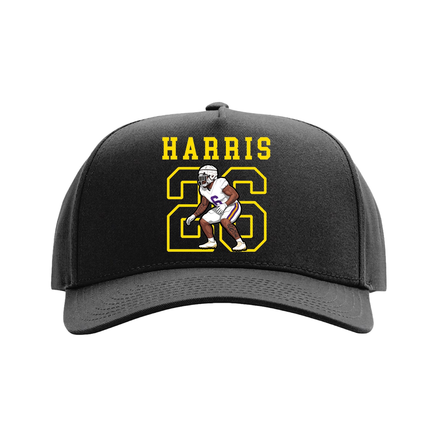 Full Fabric Five-Panel Champ Cap — Shirsey in Black