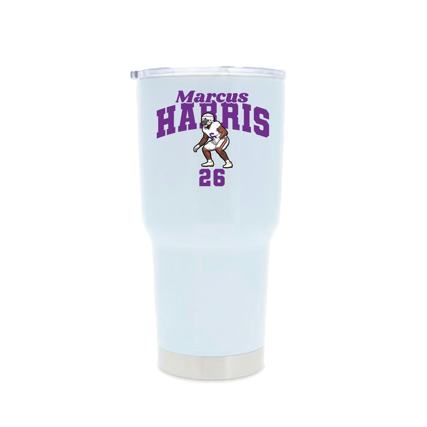 30oz Stainless Steel Tumbler — Signature Arch in White