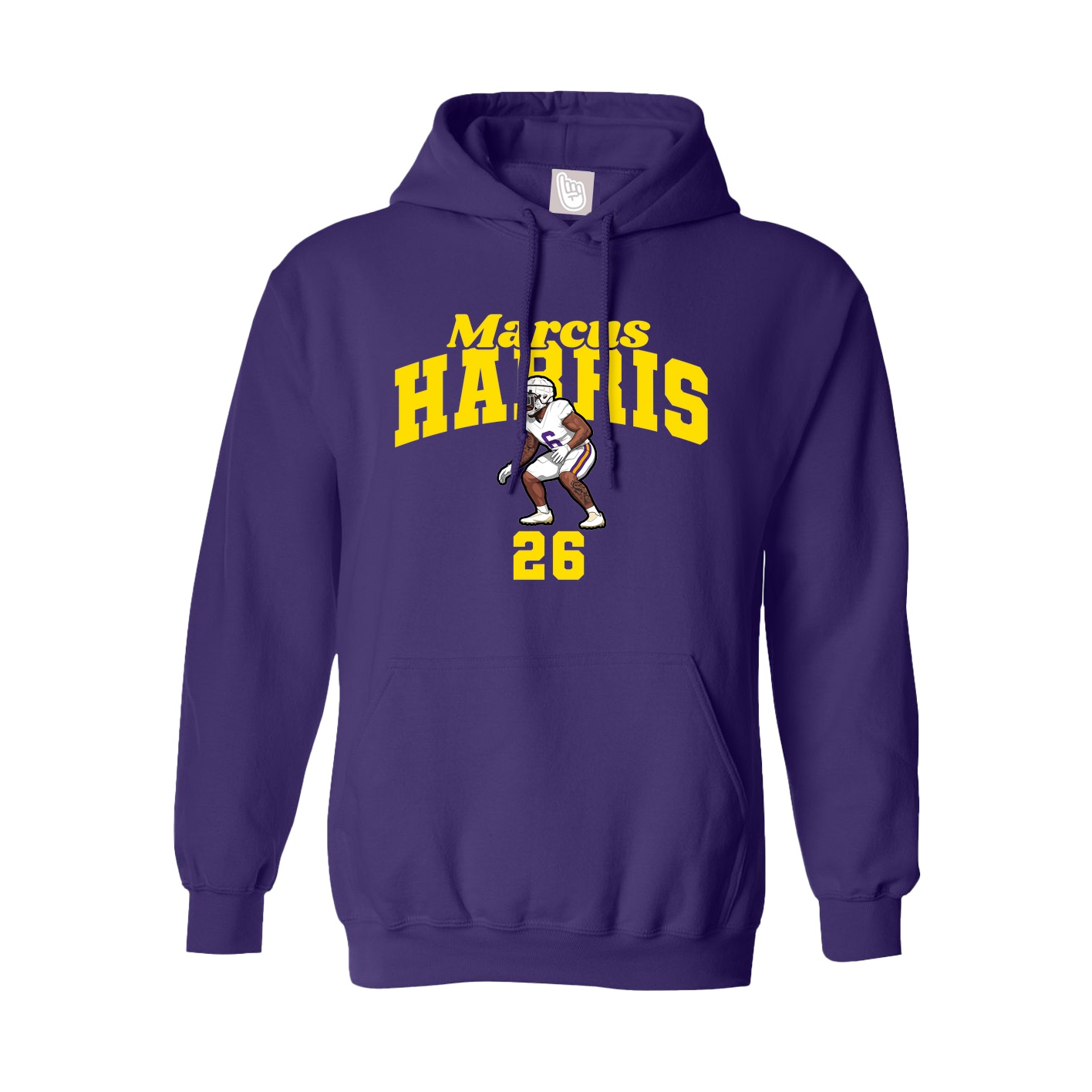 Hoodie — Signature Arch in Purple