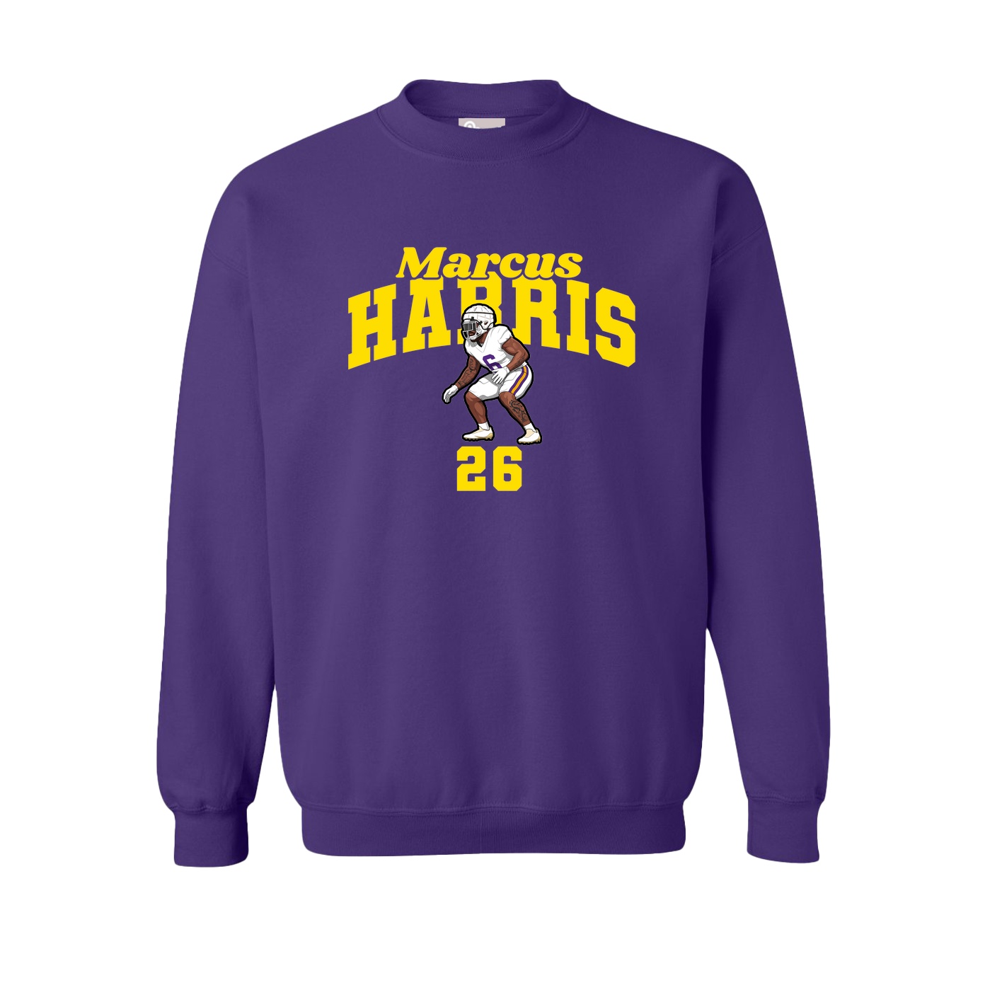 Fleece Crew — Signature Arch in Purple