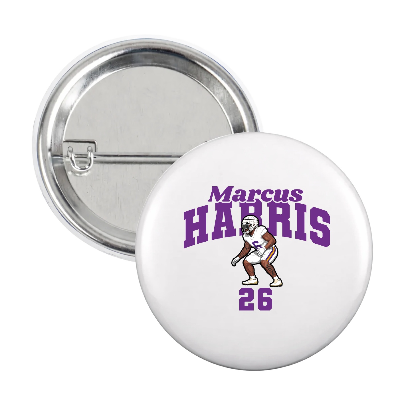 Game Day Button — Signature Arch in White