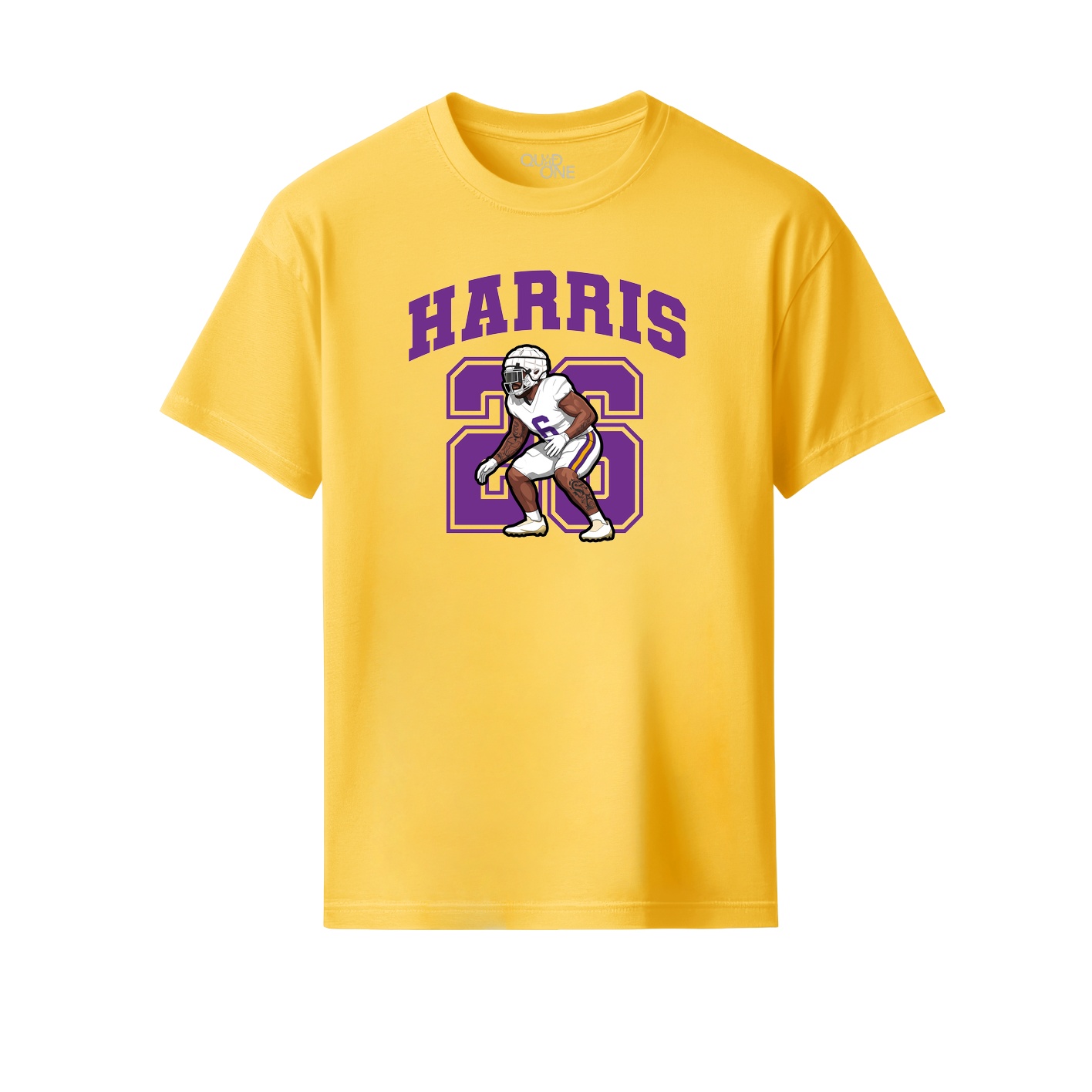 Youth Tee — Number in Yellow