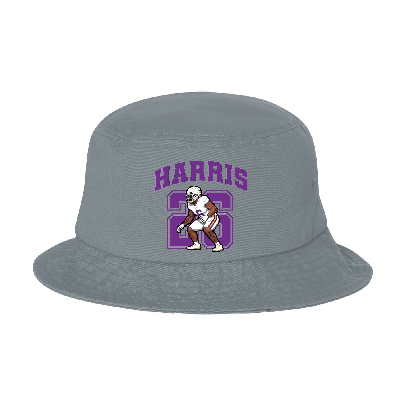 Bucket Cap — Number in Grey