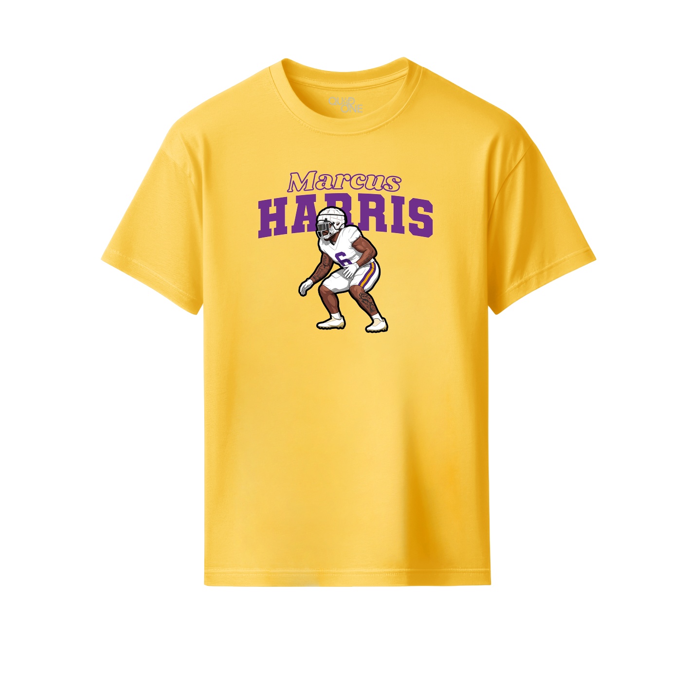 Youth Tee — Name Arch in Yellow