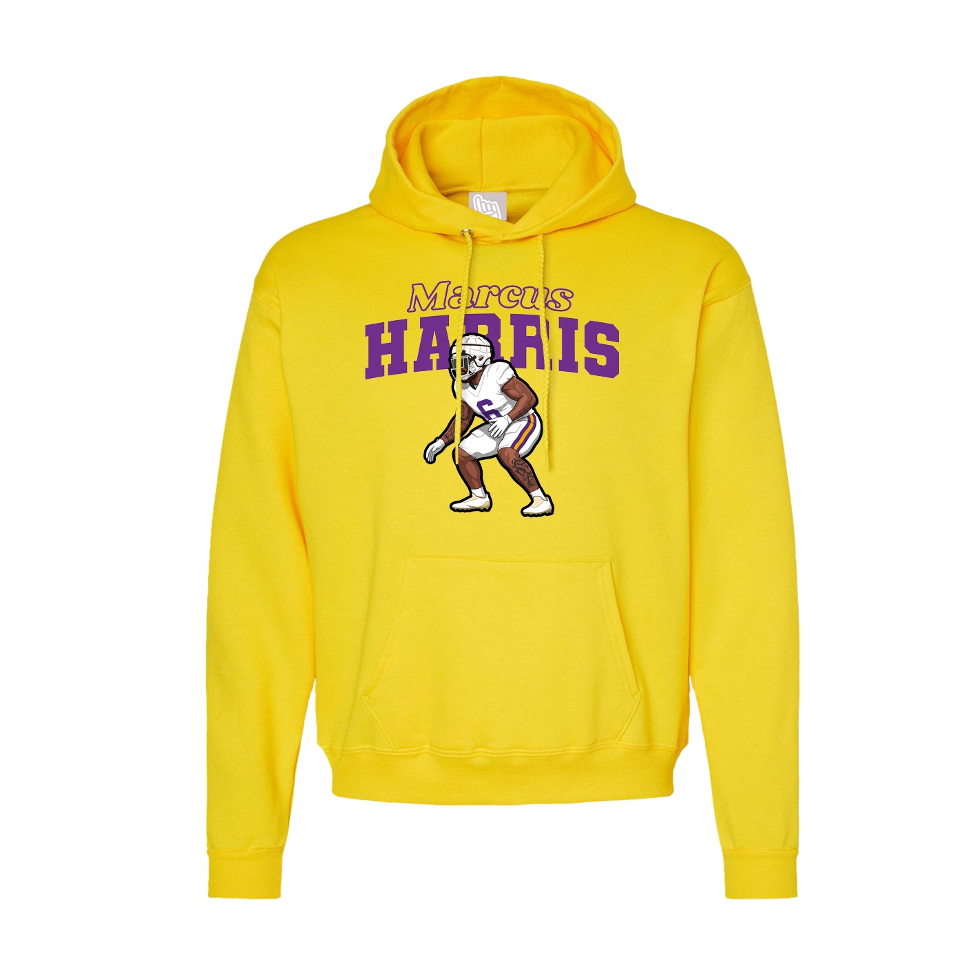 Hoodie — Name Arch in Yellow