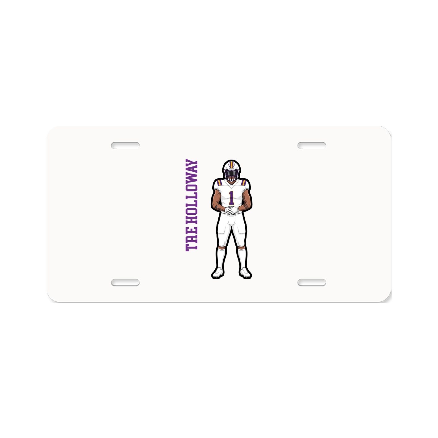 License Plate — Name Vertical in Classic