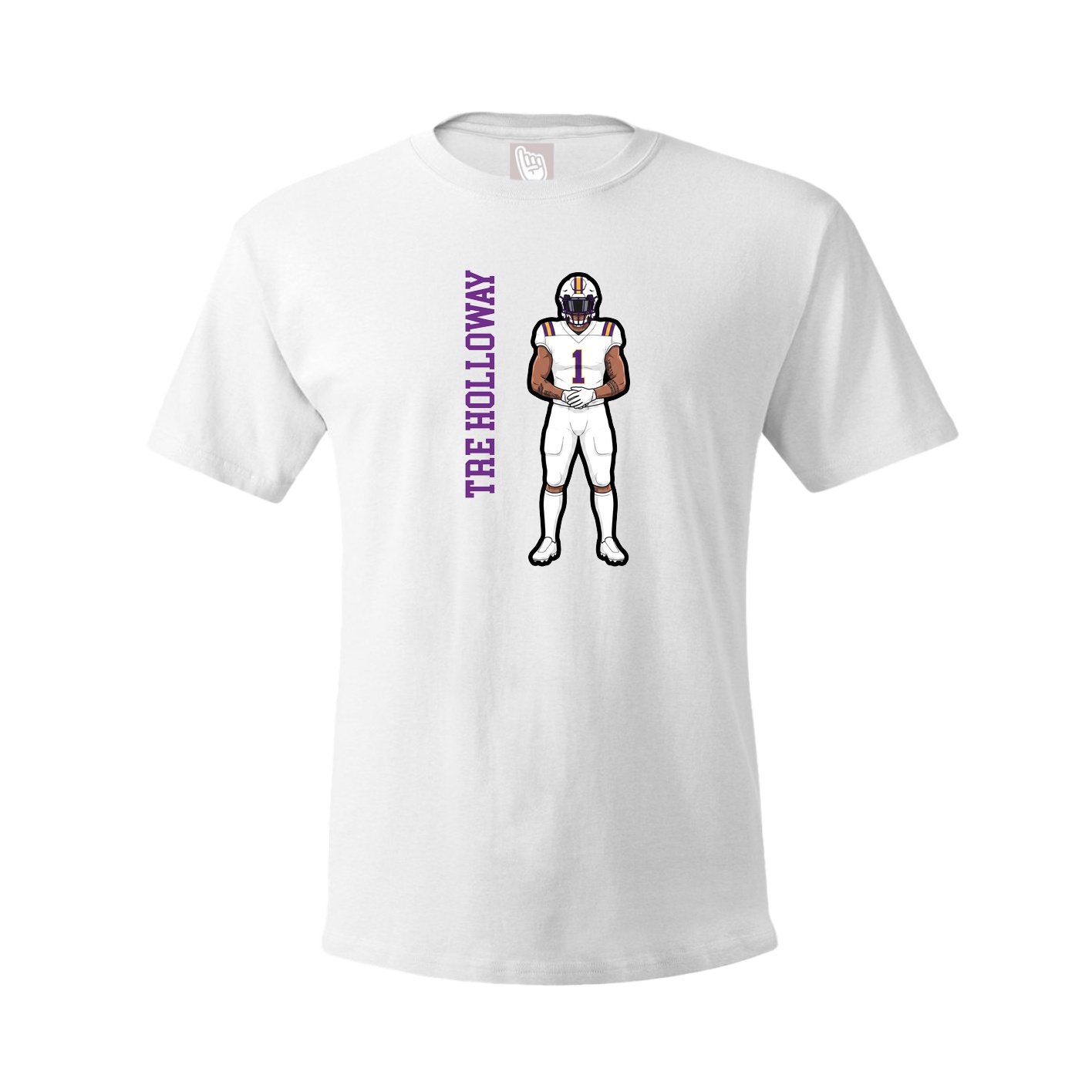 Tee — Name Vertical in White
