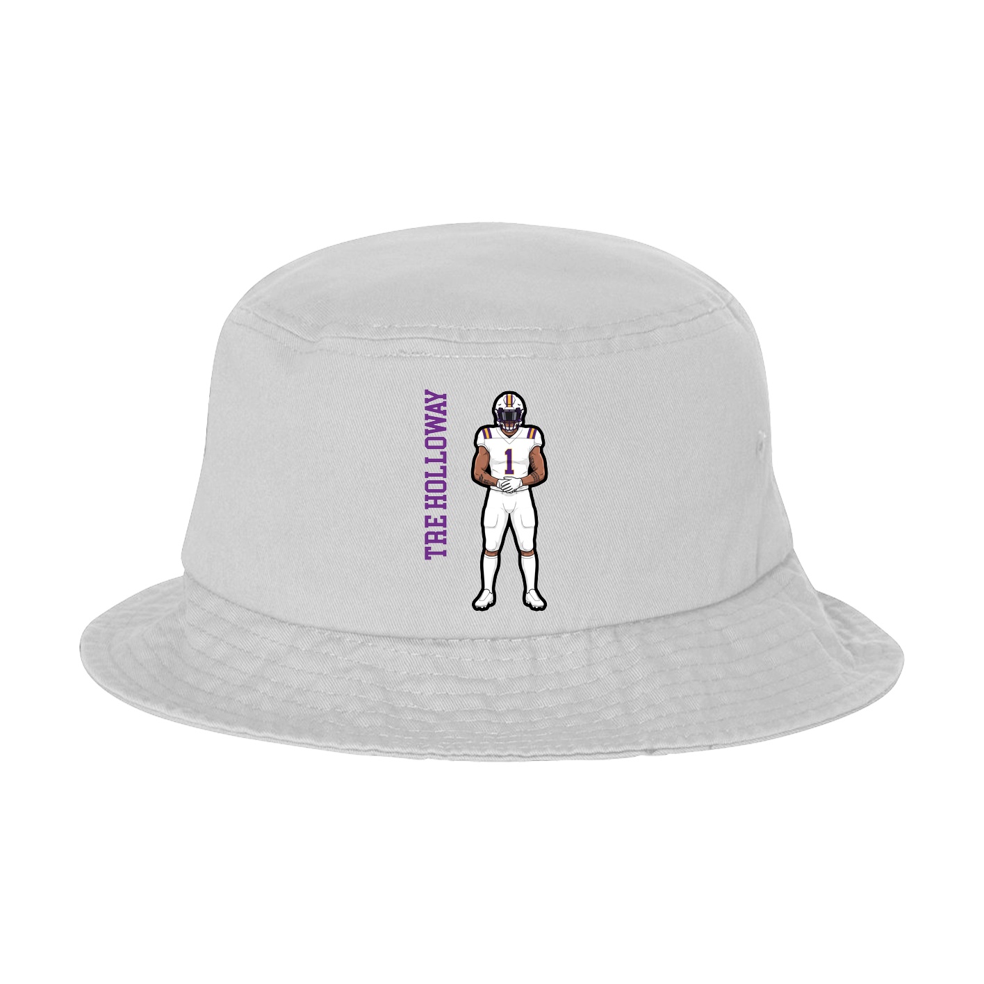 Bucket Cap — Name Vertical in White