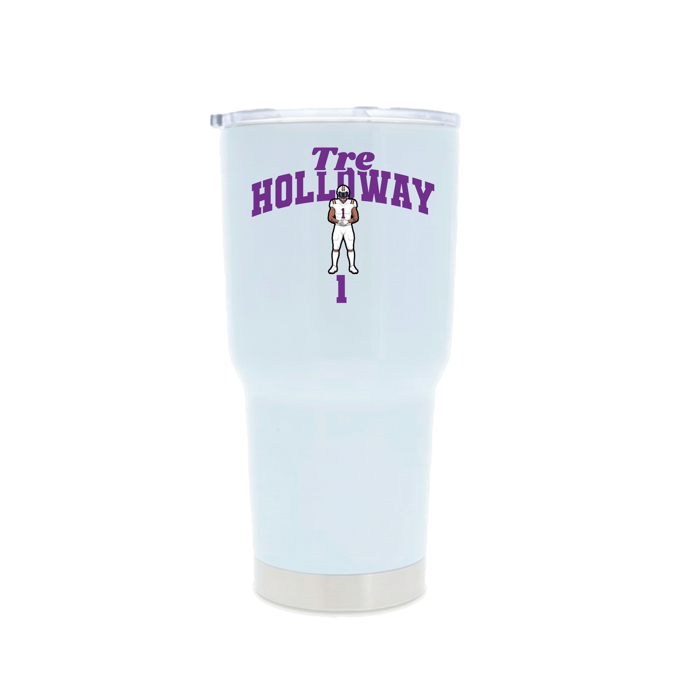 30oz Stainless Steel Tumbler — Signature Arch in White