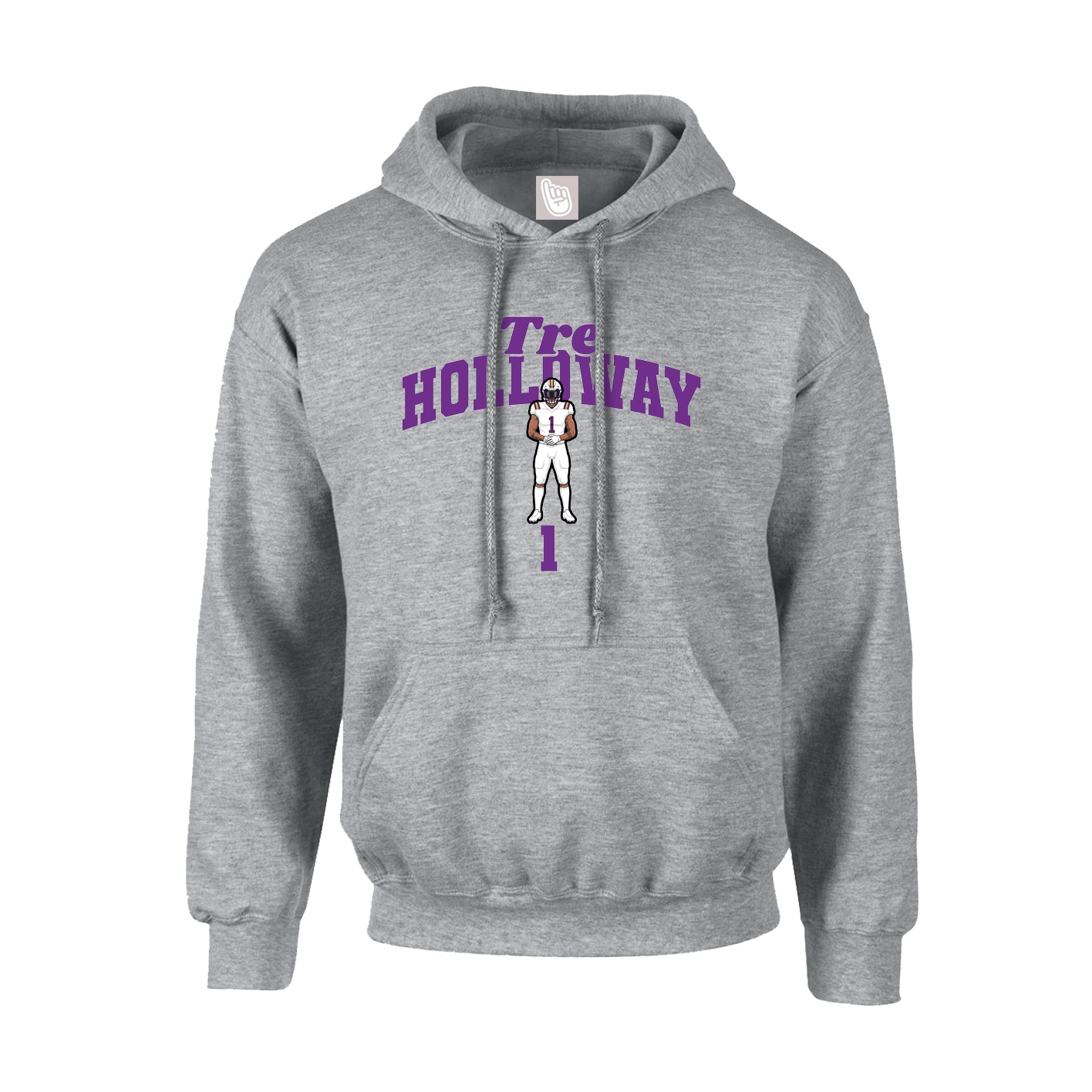Youth Hoodie — Signature Arch in Grey