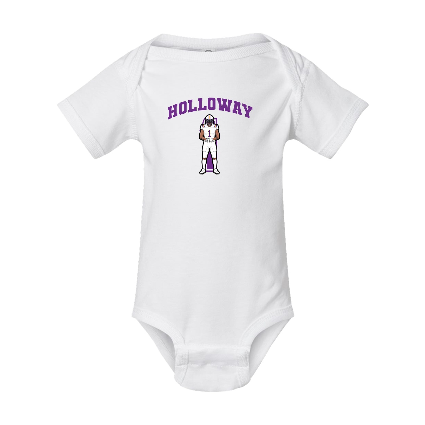Baby Onesie — Number in White