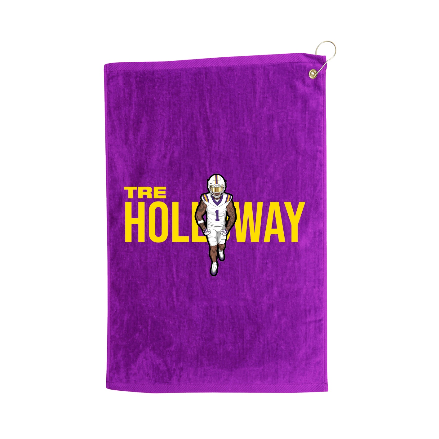 Golf Towel — Player Name in Purple