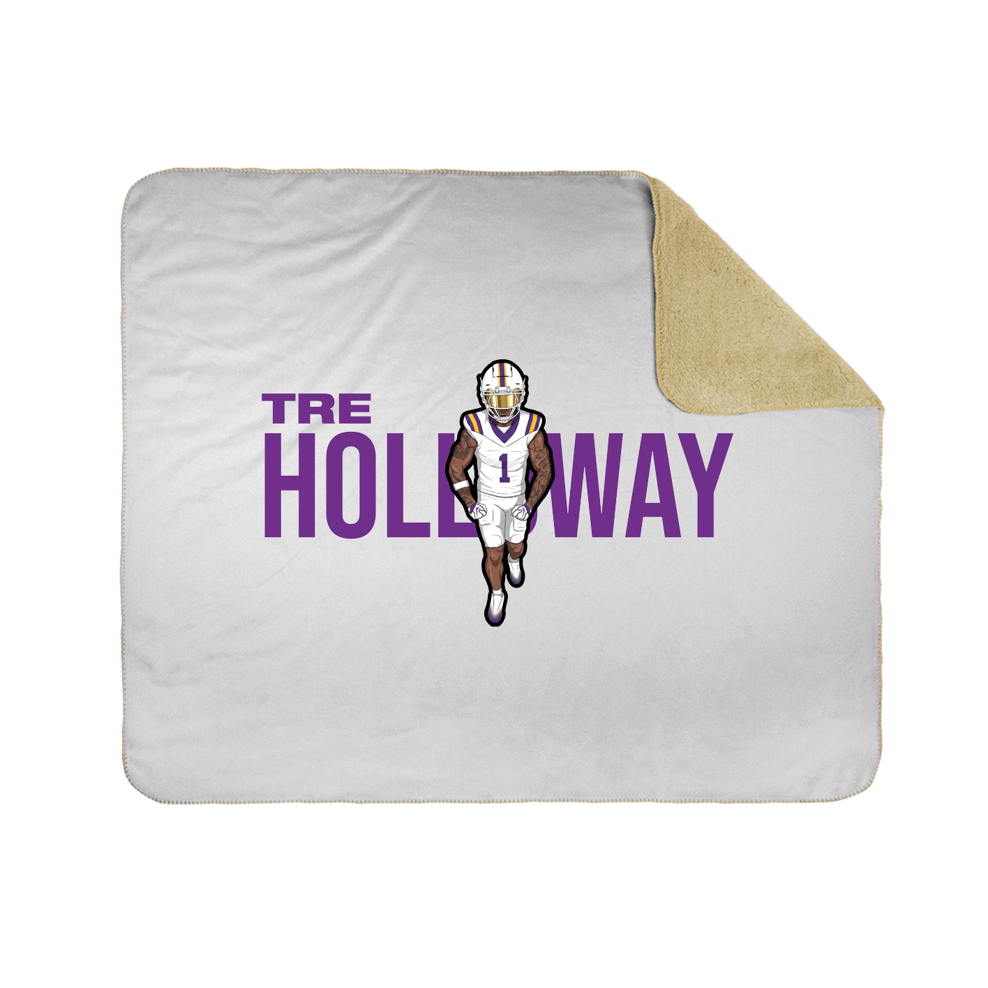 Throw Blanket — Player Name in White