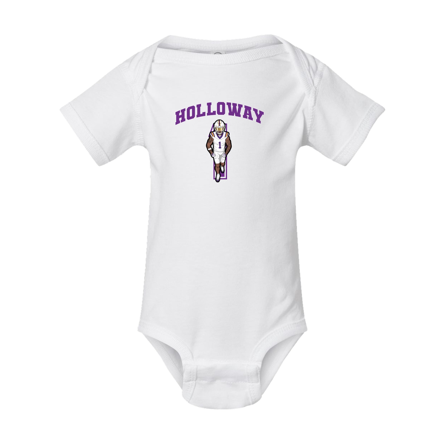 Baby Onesie — Number in White