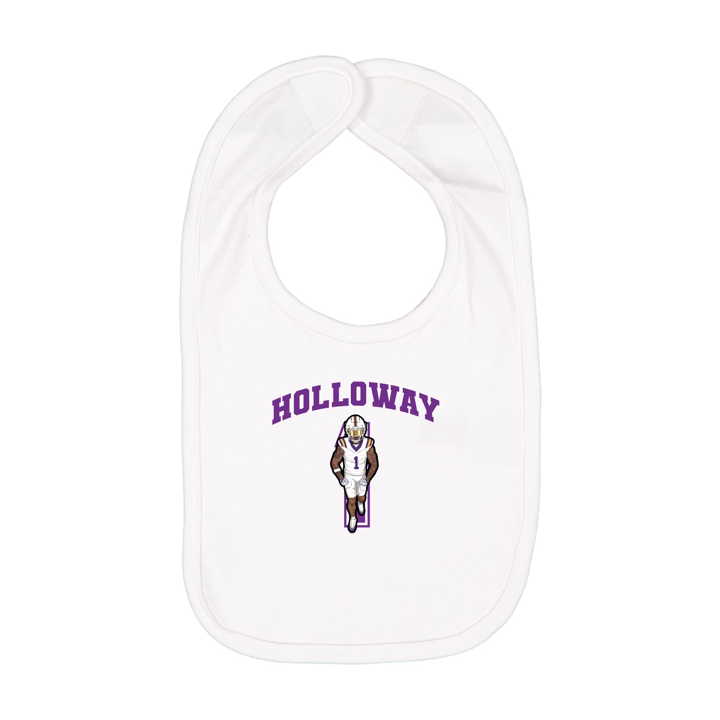 Infant Bib — Number in White