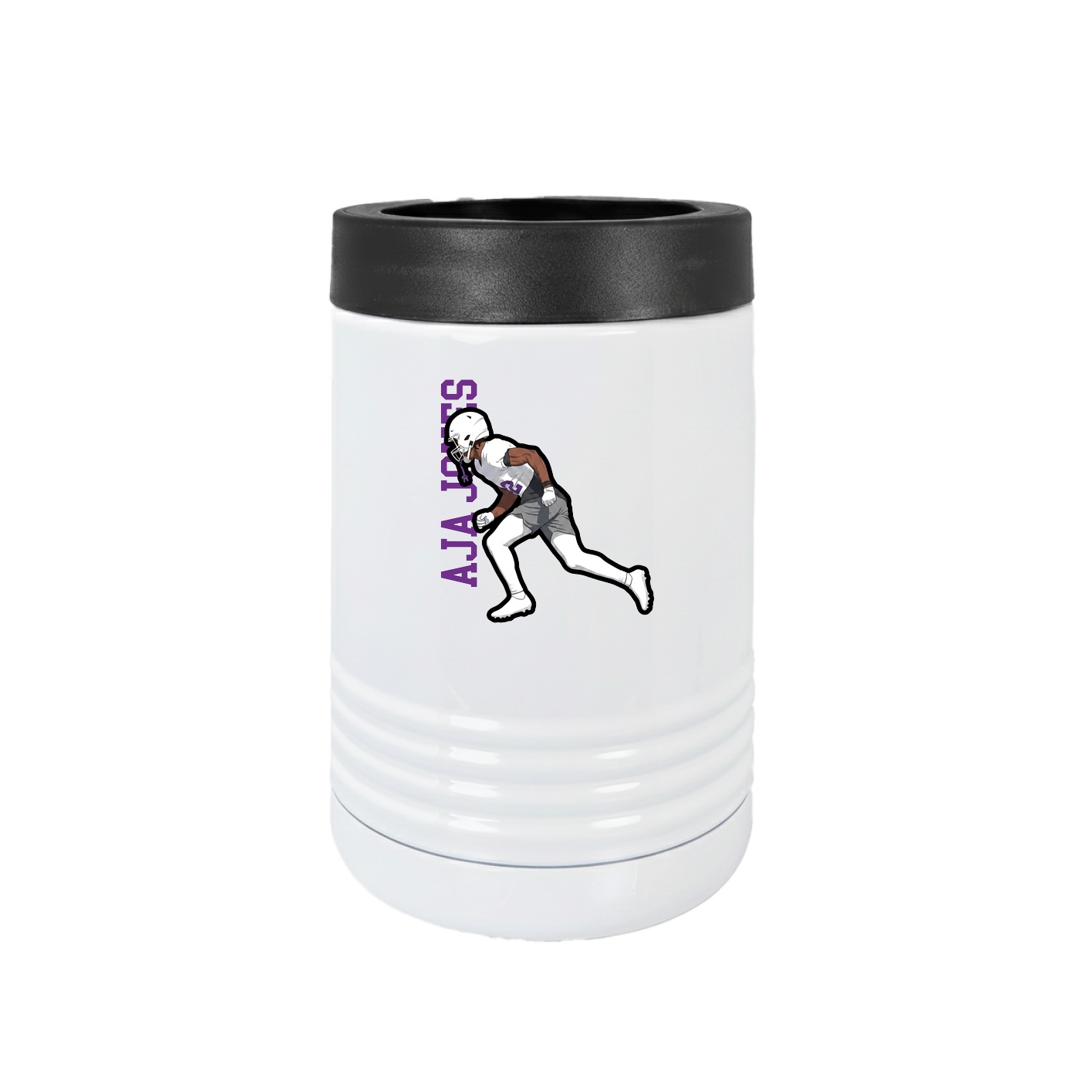 Beverage Holder — Name Vertical in White