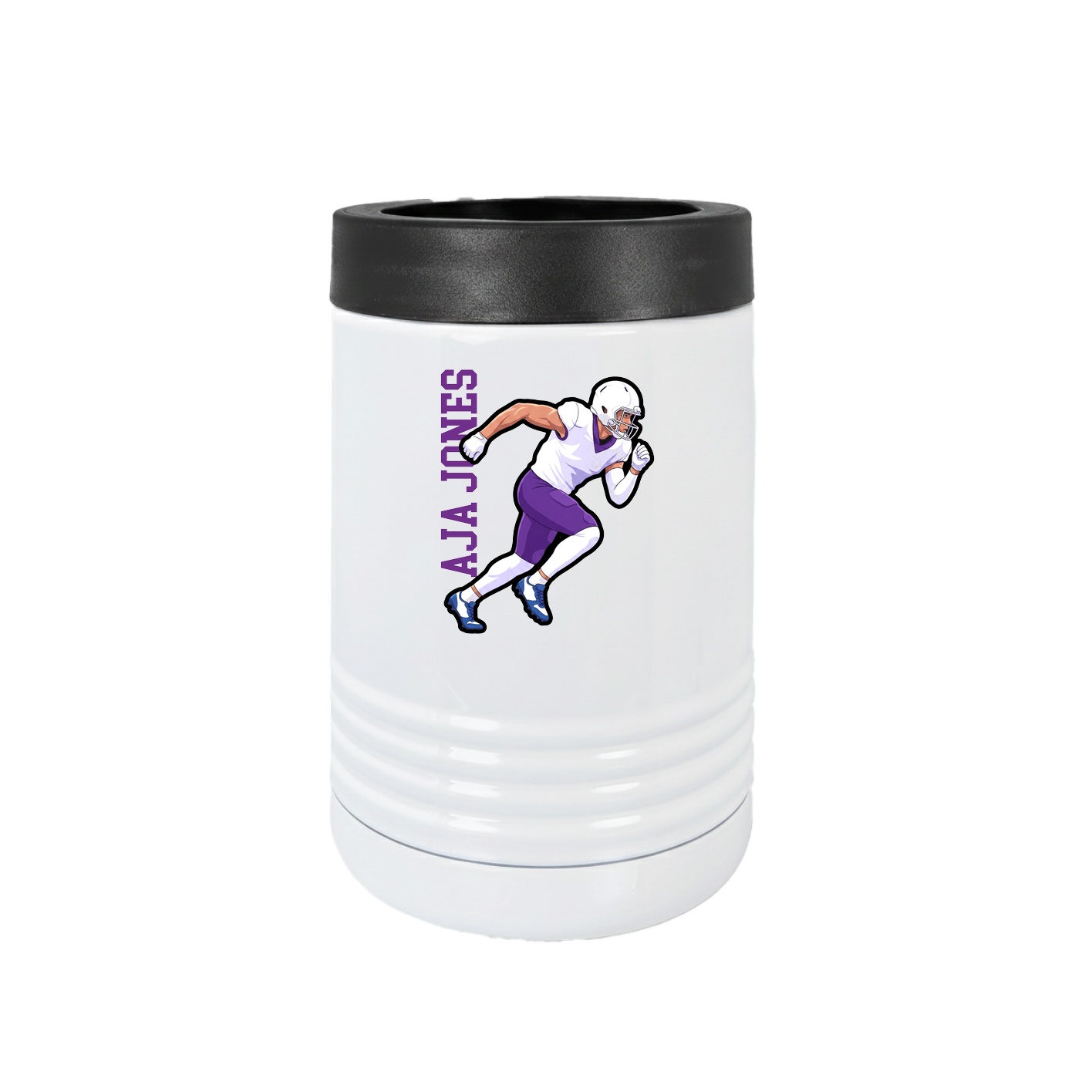 Beverage Holder — Name Vertical in White