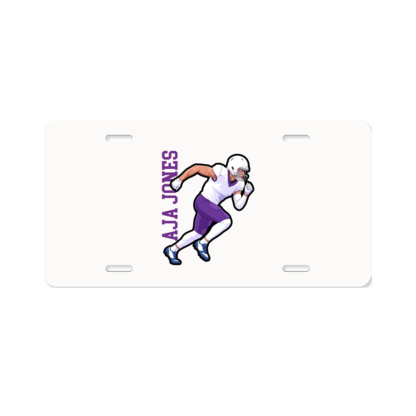 License Plate — Name Vertical in Classic