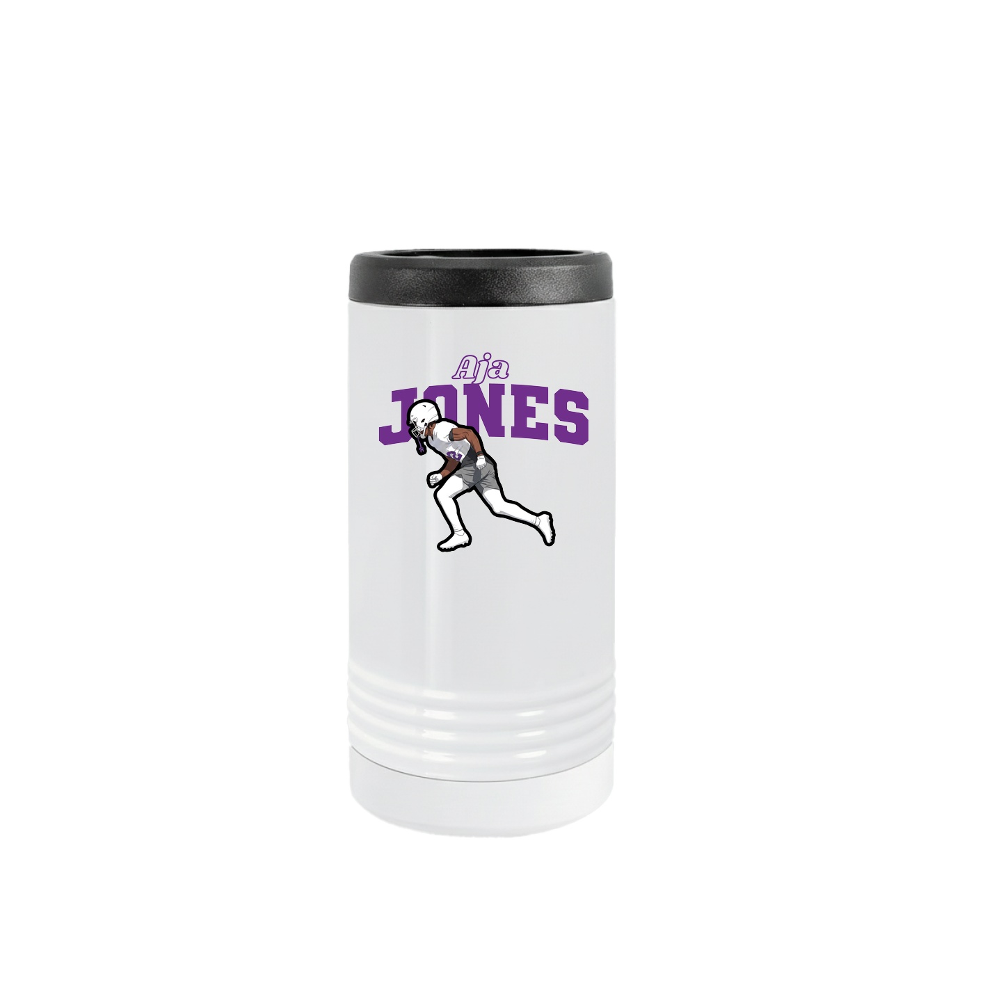 Slim Beverage Holder — Name Arch in White