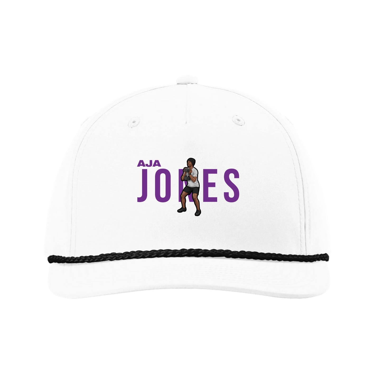 Five-Panel Classic Rope Cap — Player Name in White