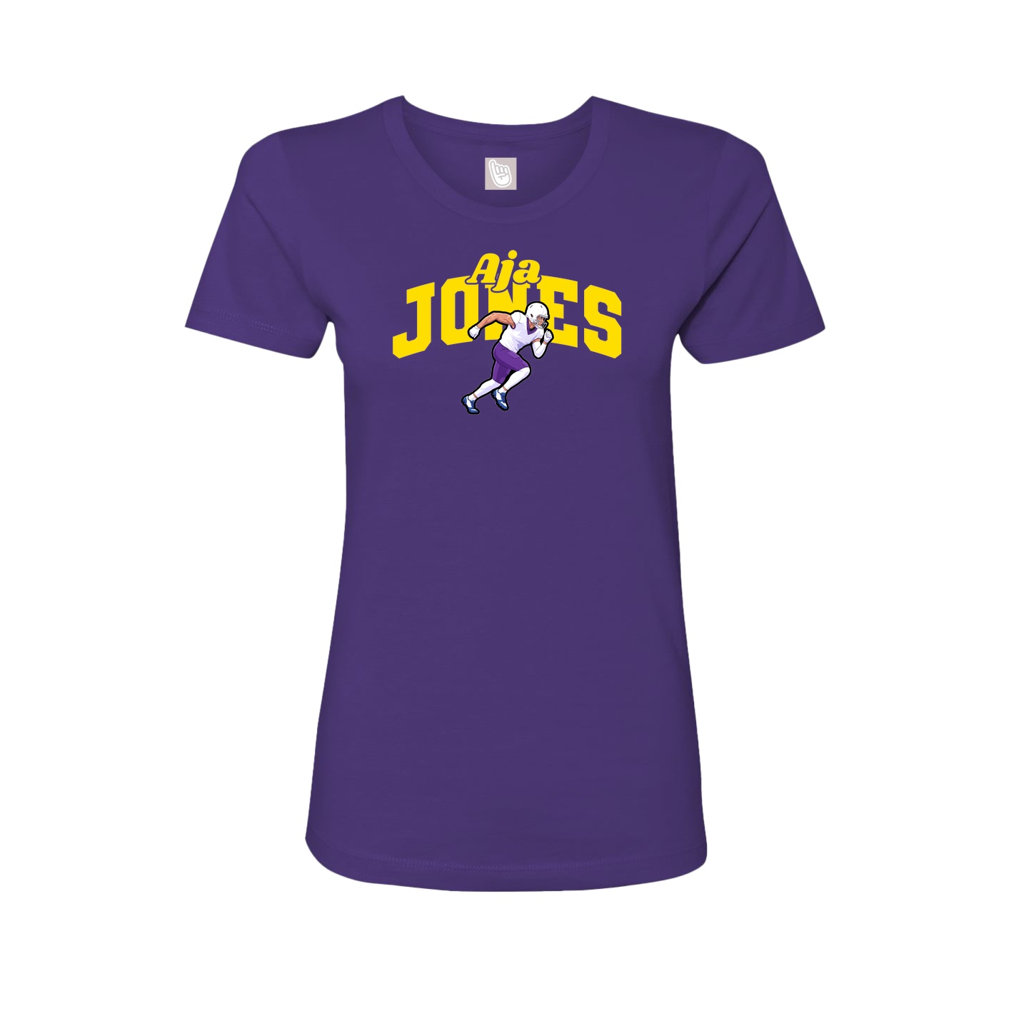 Fitted Women's Tee — Signature Arch in Purple