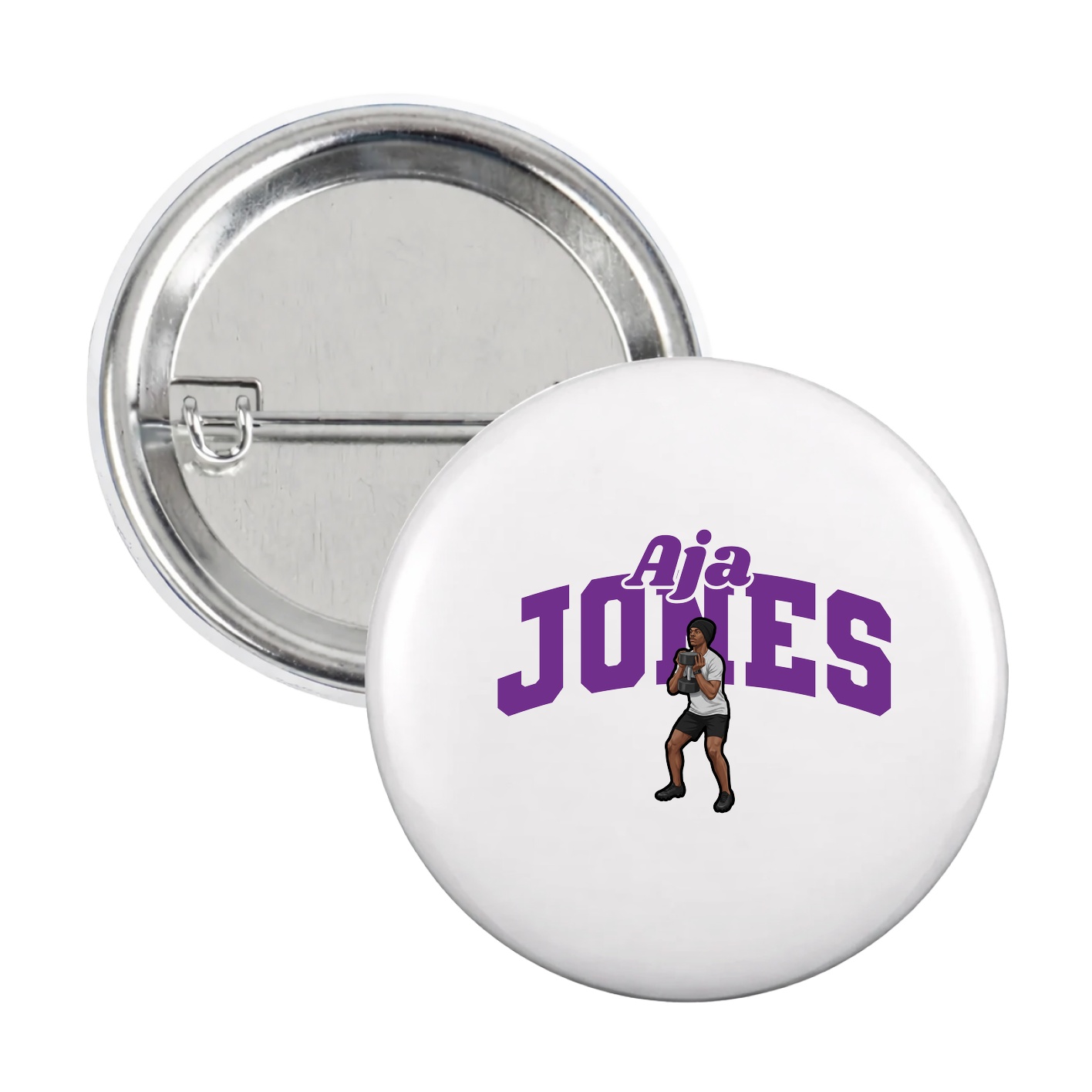 Game Day Button — Signature Arch in White