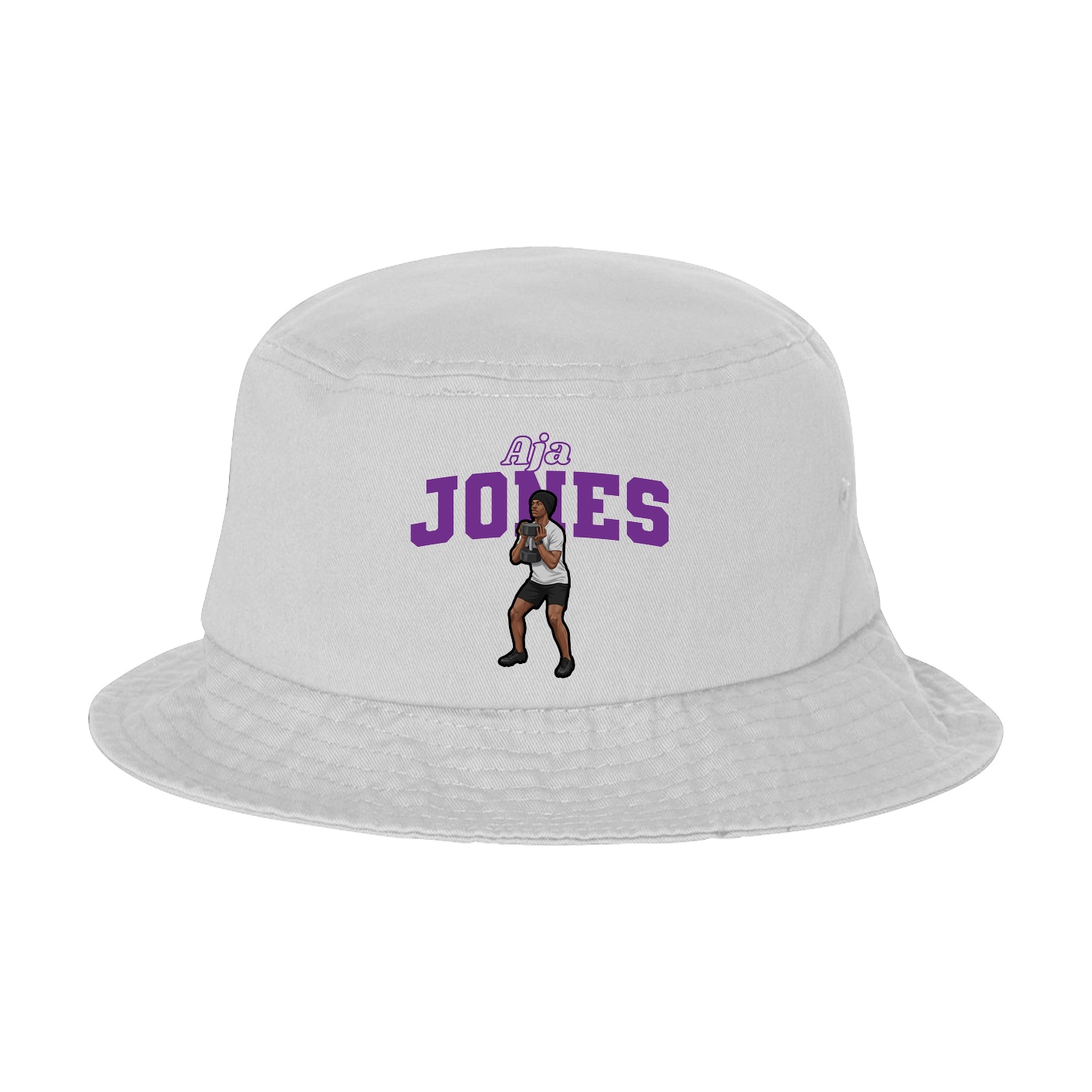Bucket Cap — Name Arch in White
